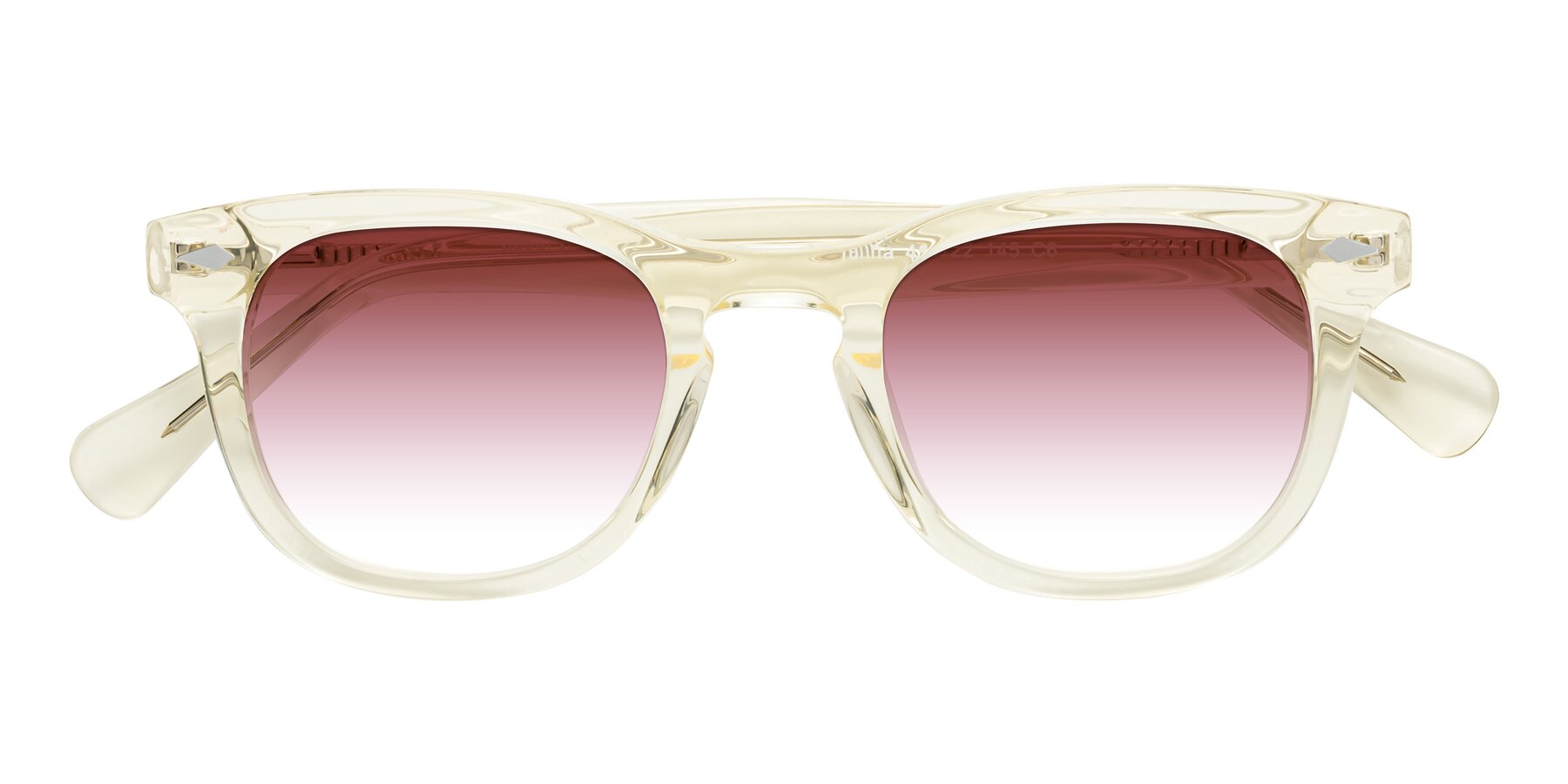 Folded Front of Tanna in Transparent Yellow with Garnet Gradient Lenses