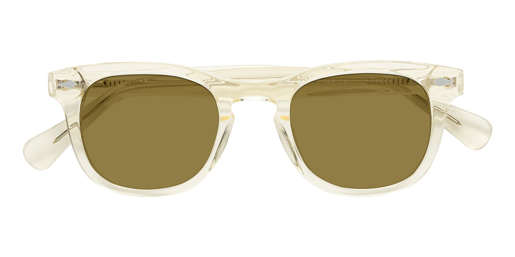 Folded Front of Tanna in Transparent Yellow with Brown Polarized Lenses