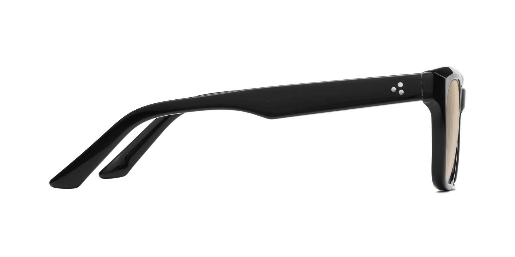 Side of Cade in Black with Light Brown Tinted Lenses