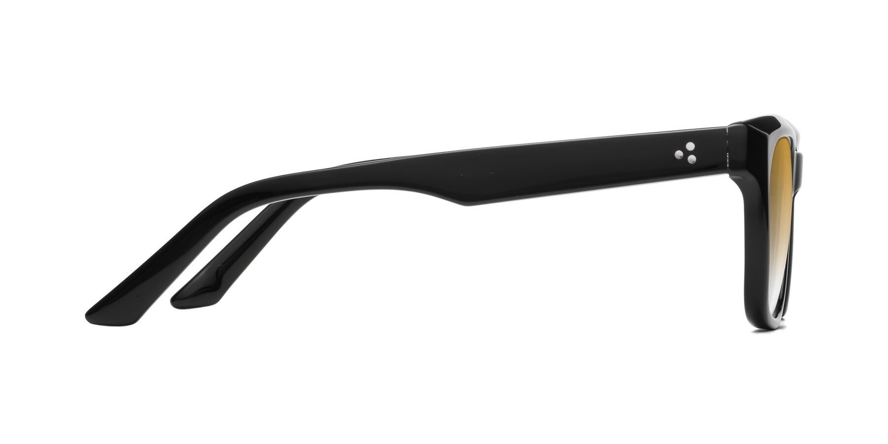 Side of Cade in Black with Champagne Gradient Lenses