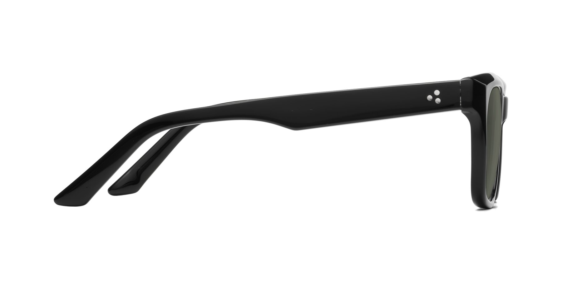 Side of Cade in Black with Gray Polarized Lenses