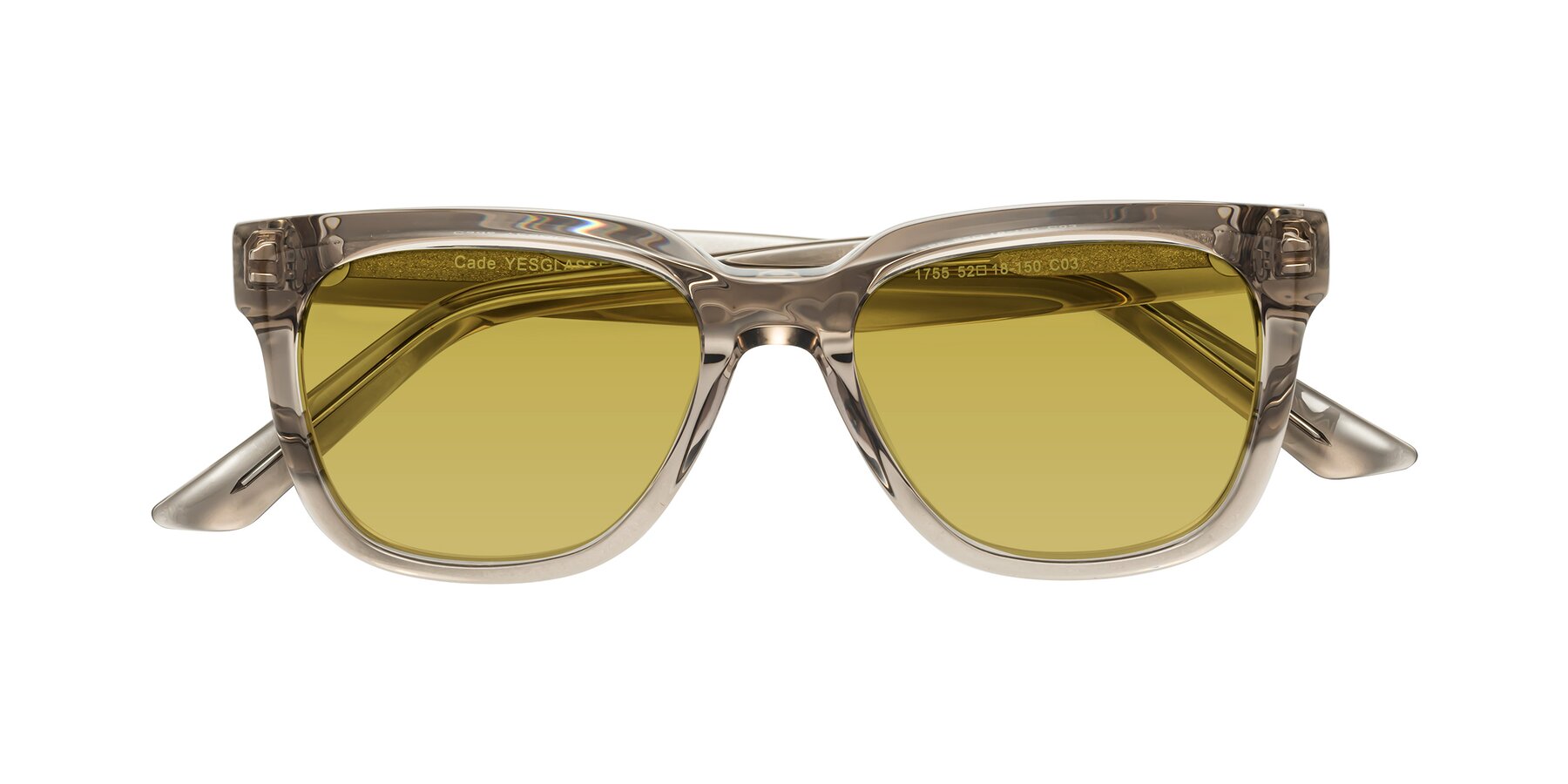 Folded Front of Cade in Champagne with Champagne Tinted Lenses