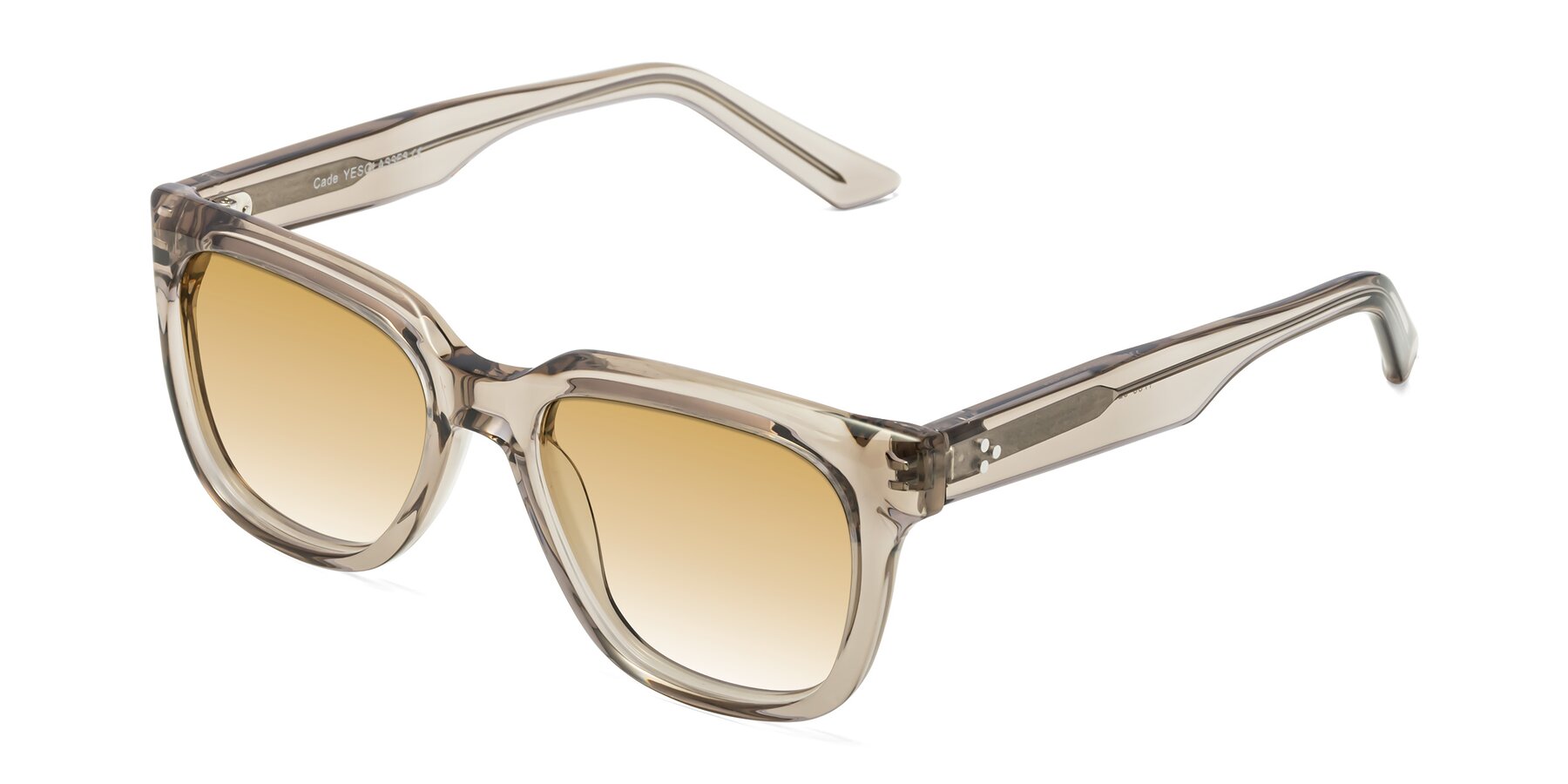 Angle of Cade in Champagne with Champagne Gradient Lenses