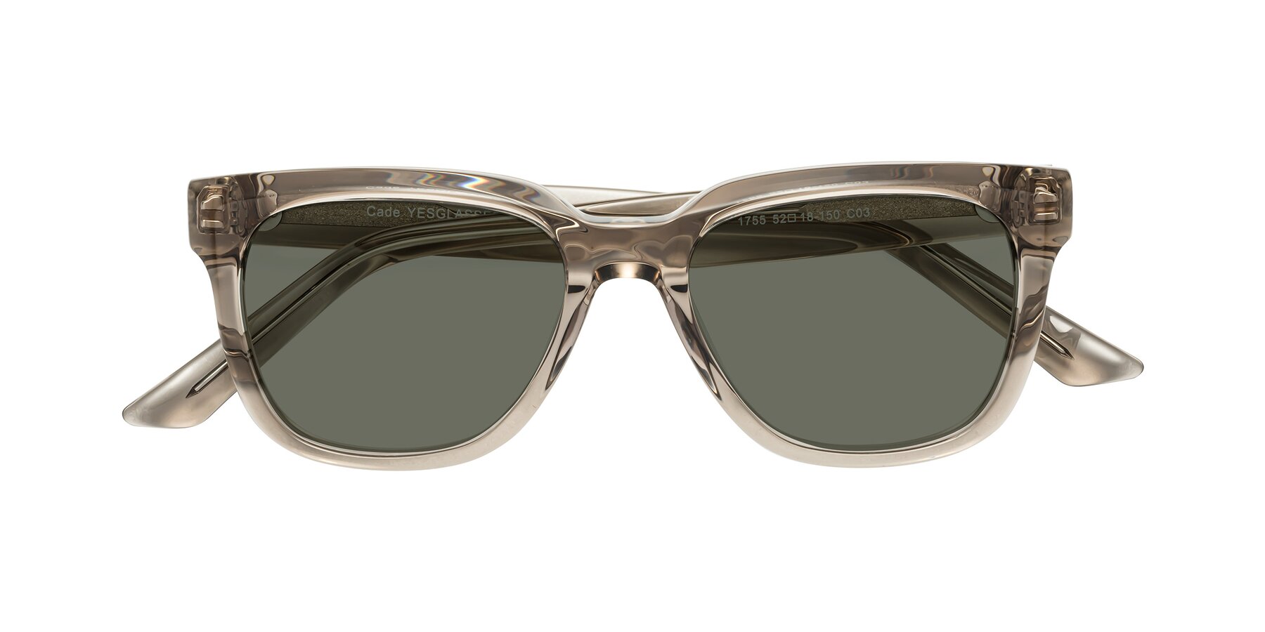 Folded Front of Cade in Champagne with Gray Polarized Lenses