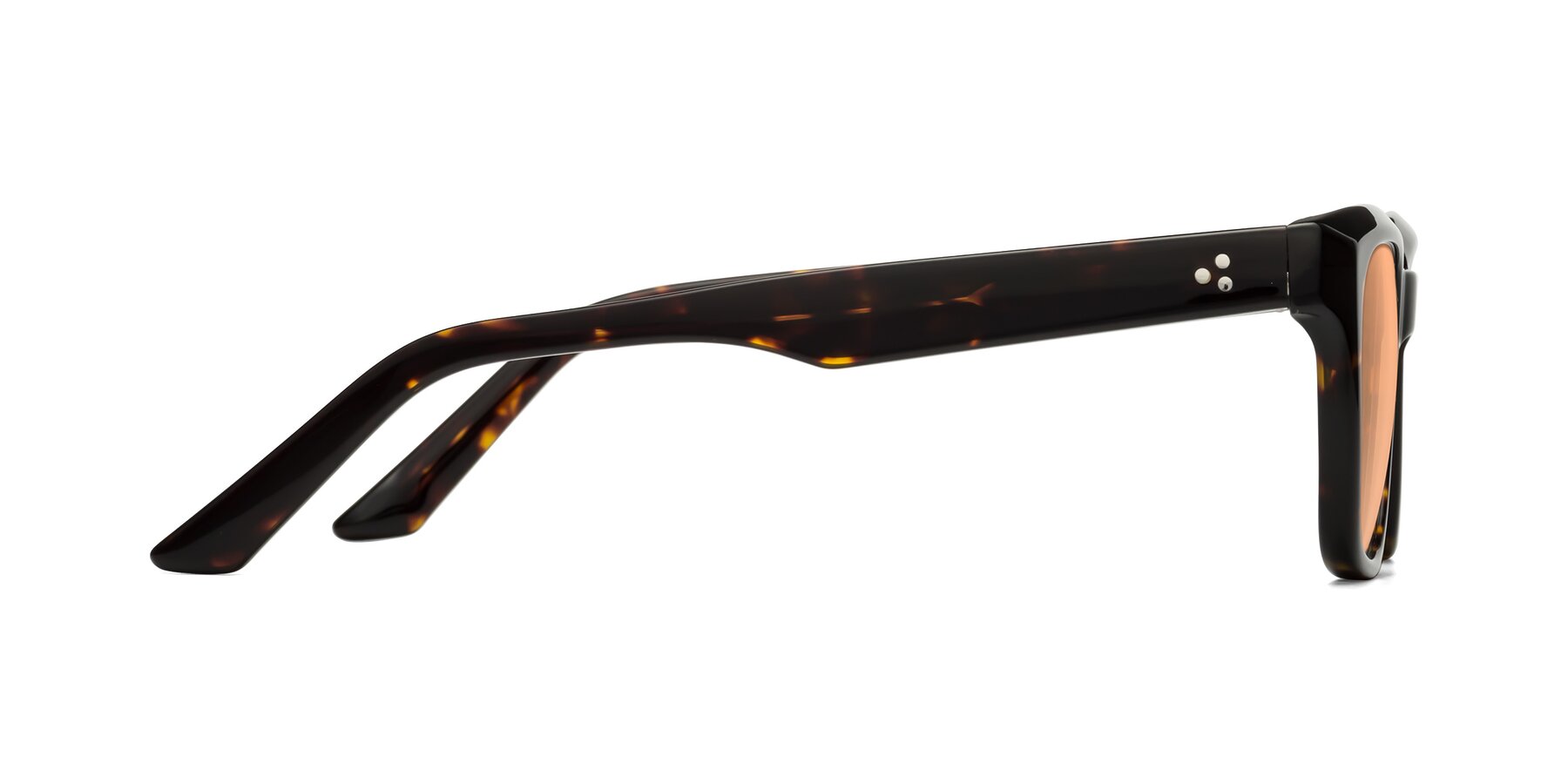 Side of Cade in Tortoise with Light Orange Tinted Lenses