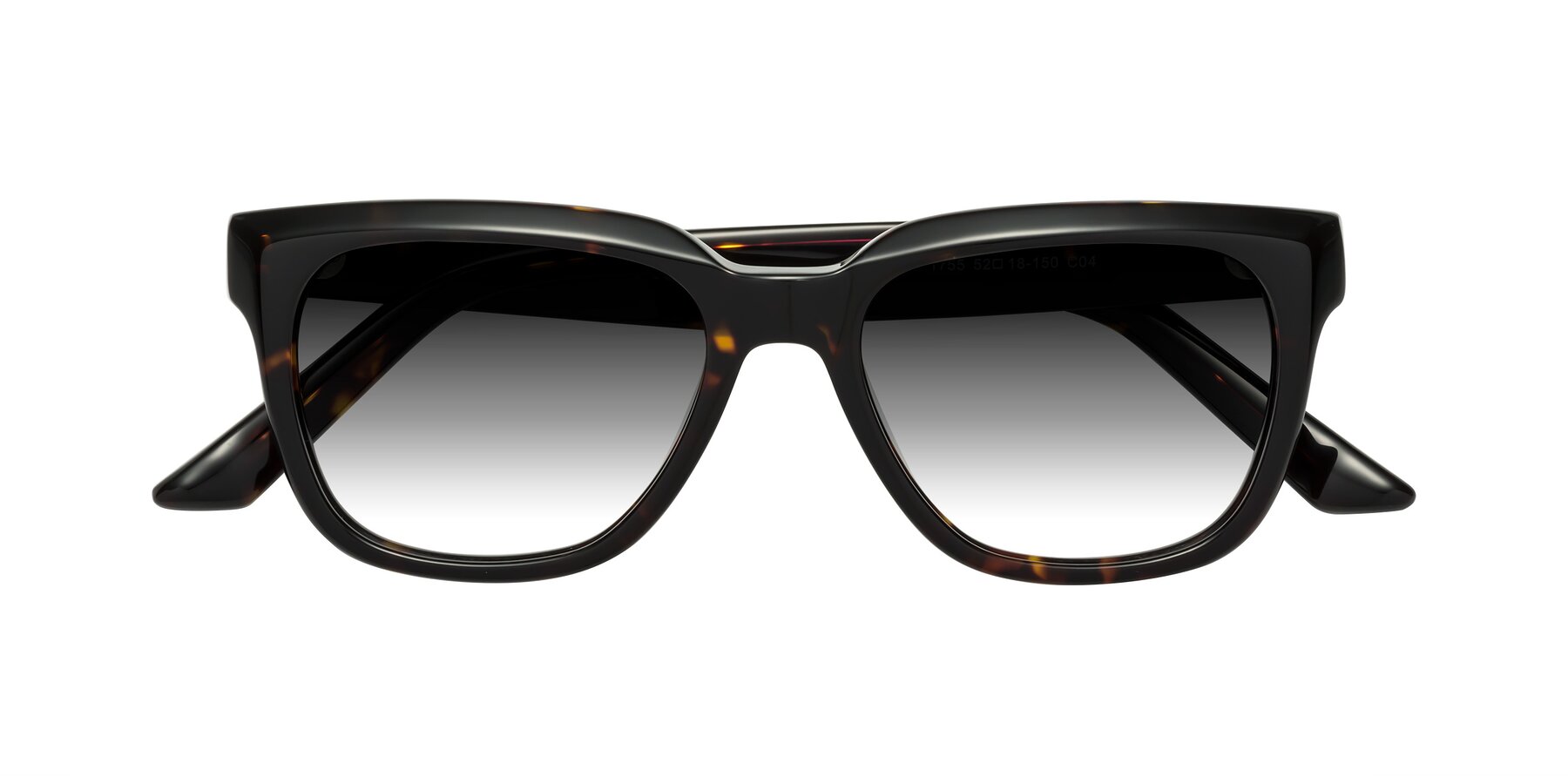 Folded Front of Cade in Tortoise with Gray Gradient Lenses