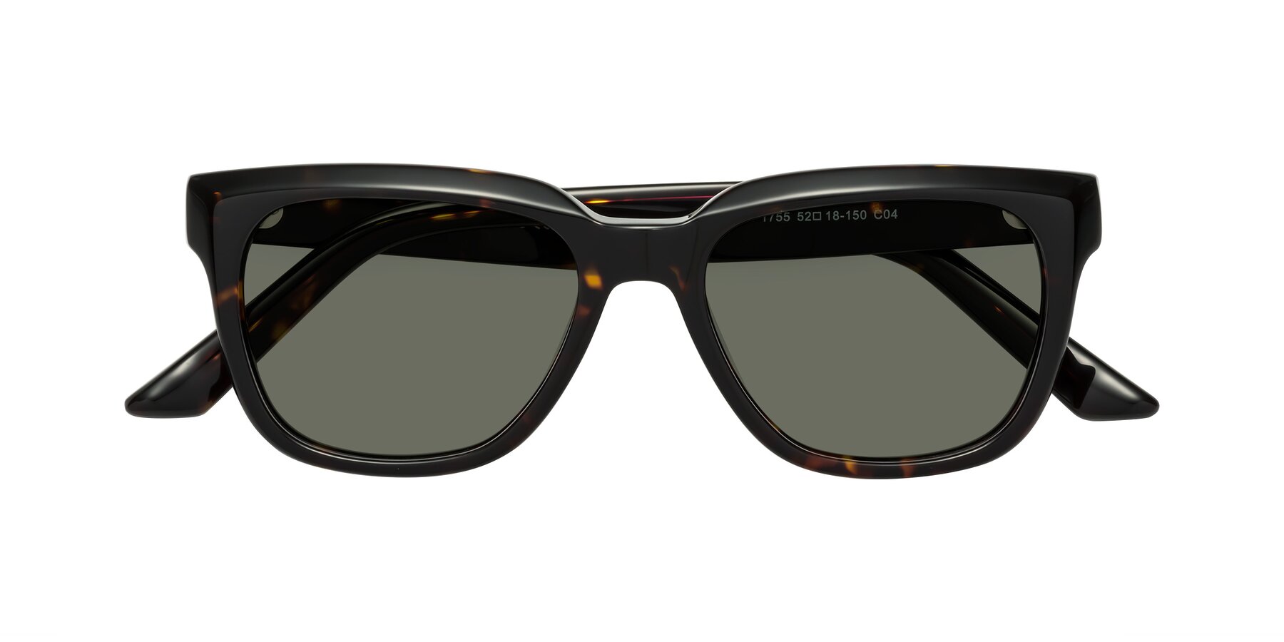 Folded Front of Cade in Tortoise with Gray Polarized Lenses