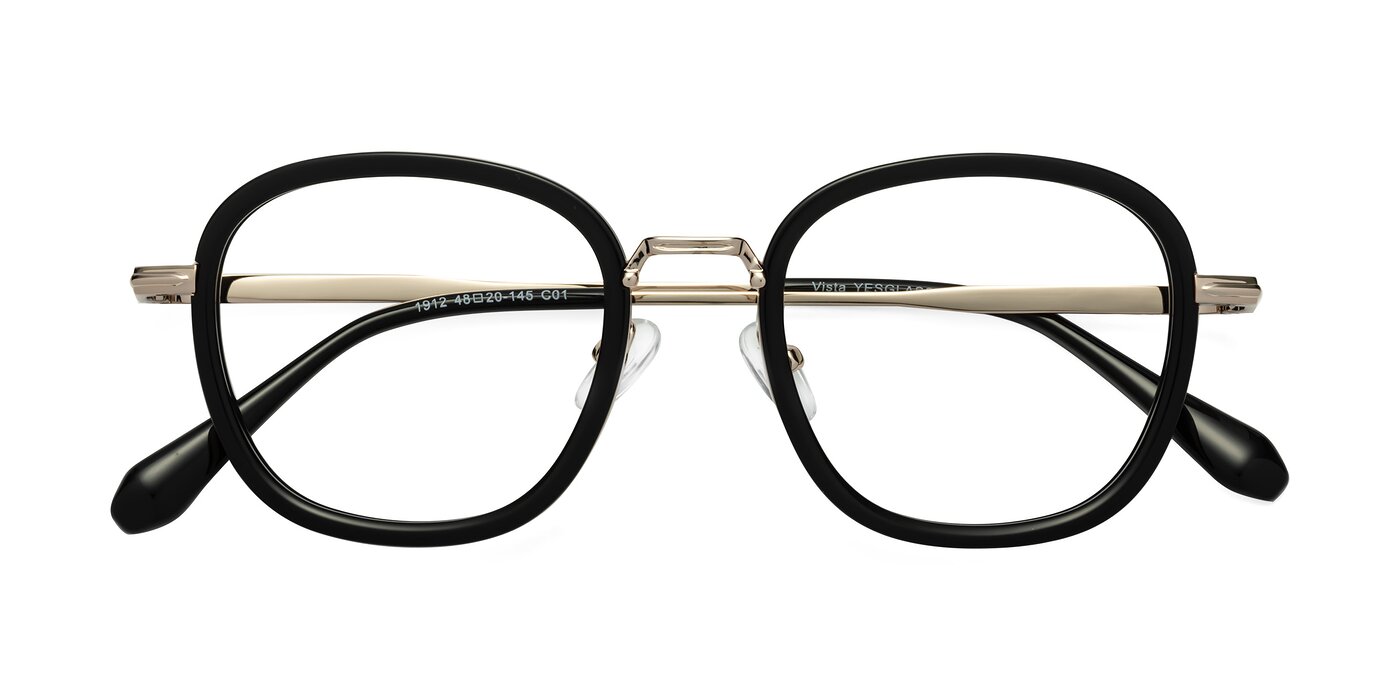 Vista - Black / Light Gold Eyeglasses