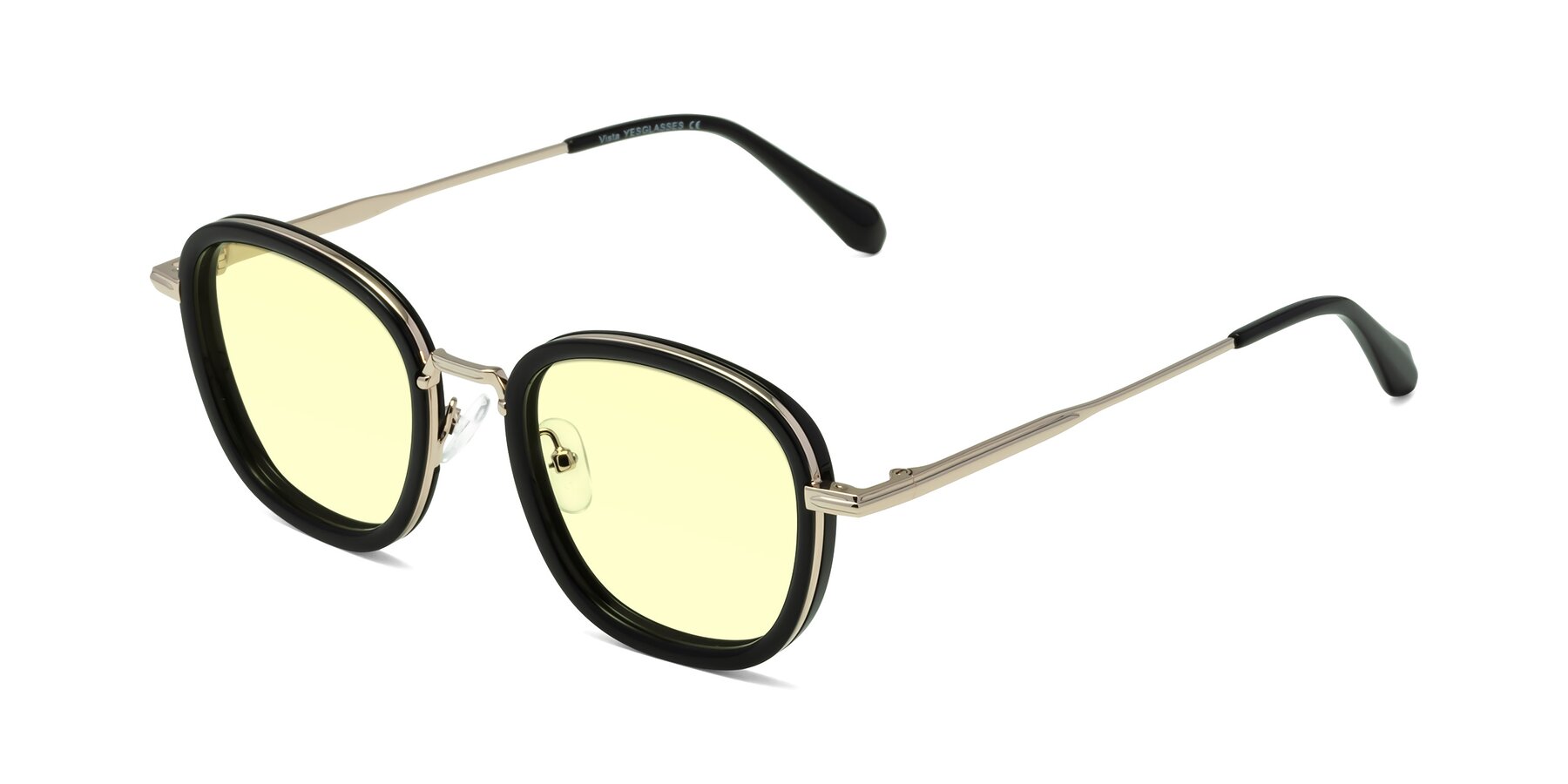 Angle of Vista in Black-Light Gold with Light Yellow Tinted Lenses