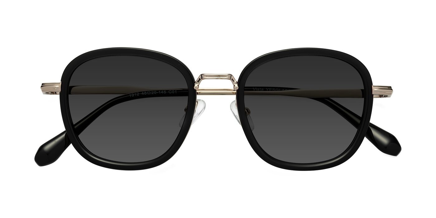 Vista - Black/Light Gold Tinted Sunglasses
