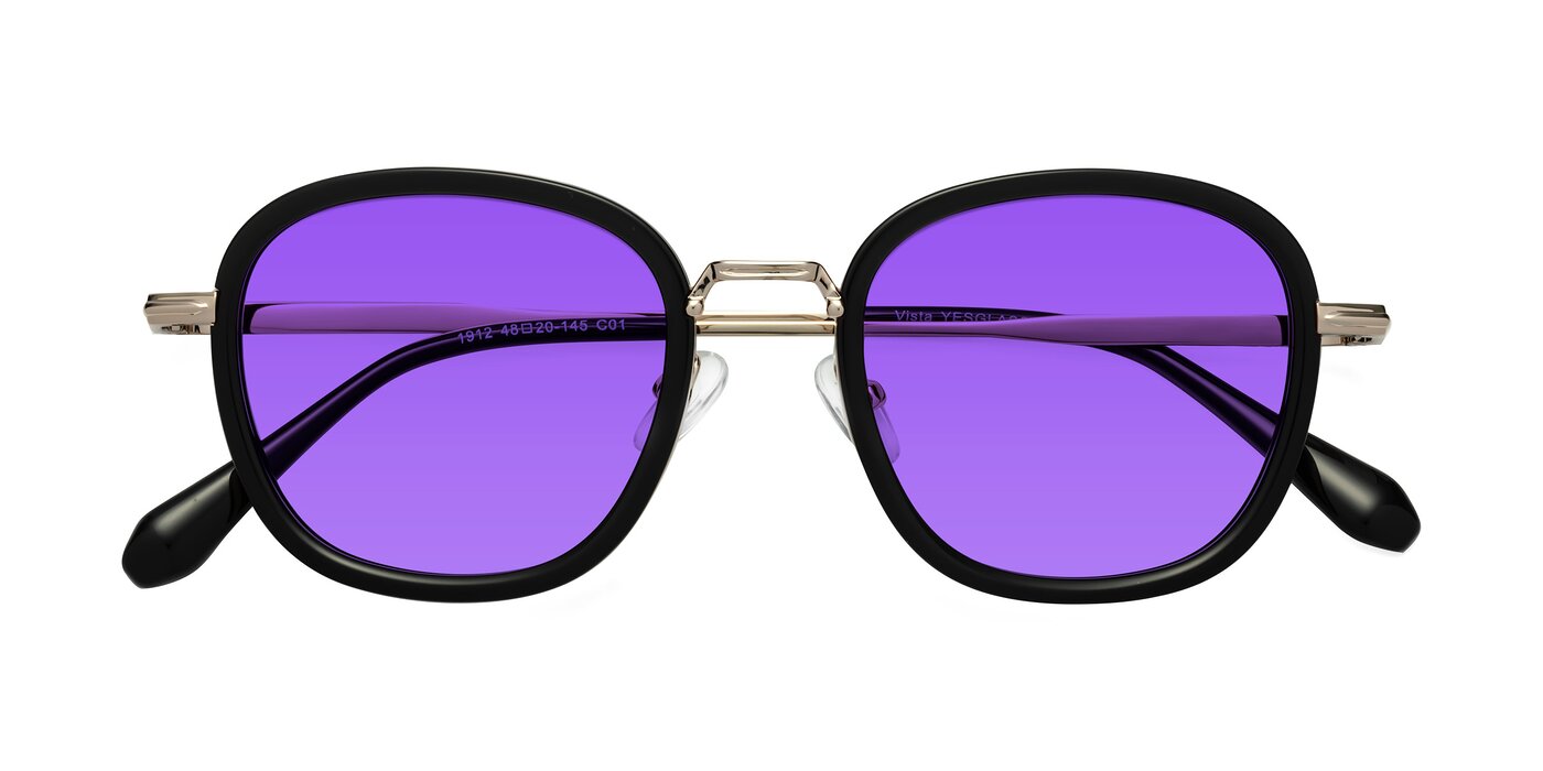 Vista - Black/Light Gold Tinted Sunglasses