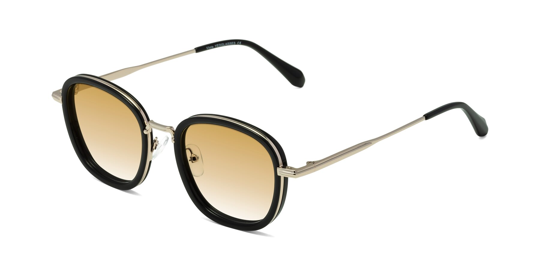 Angle of Vista in Black-Light Gold with Champagne Gradient Lenses
