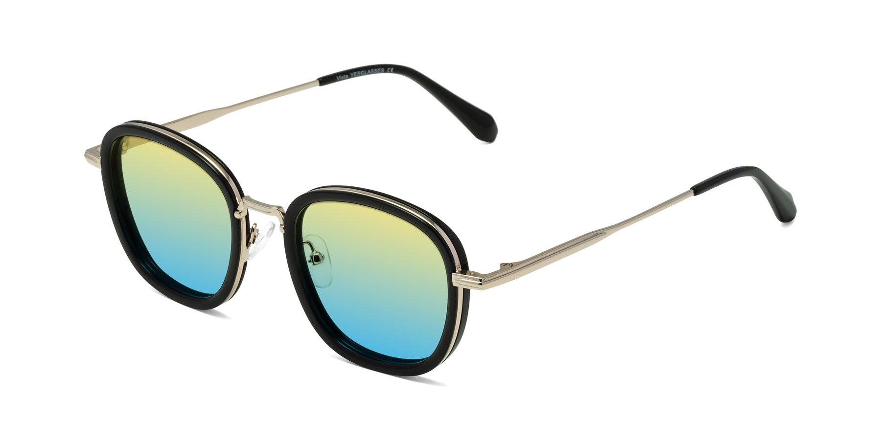 Angle of Vista in Black-Light Gold with Yellow / Blue Gradient Lenses