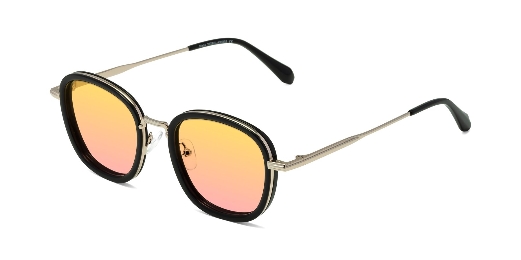 Angle of Vista in Black-Light Gold with Yellow / Pink Gradient Lenses