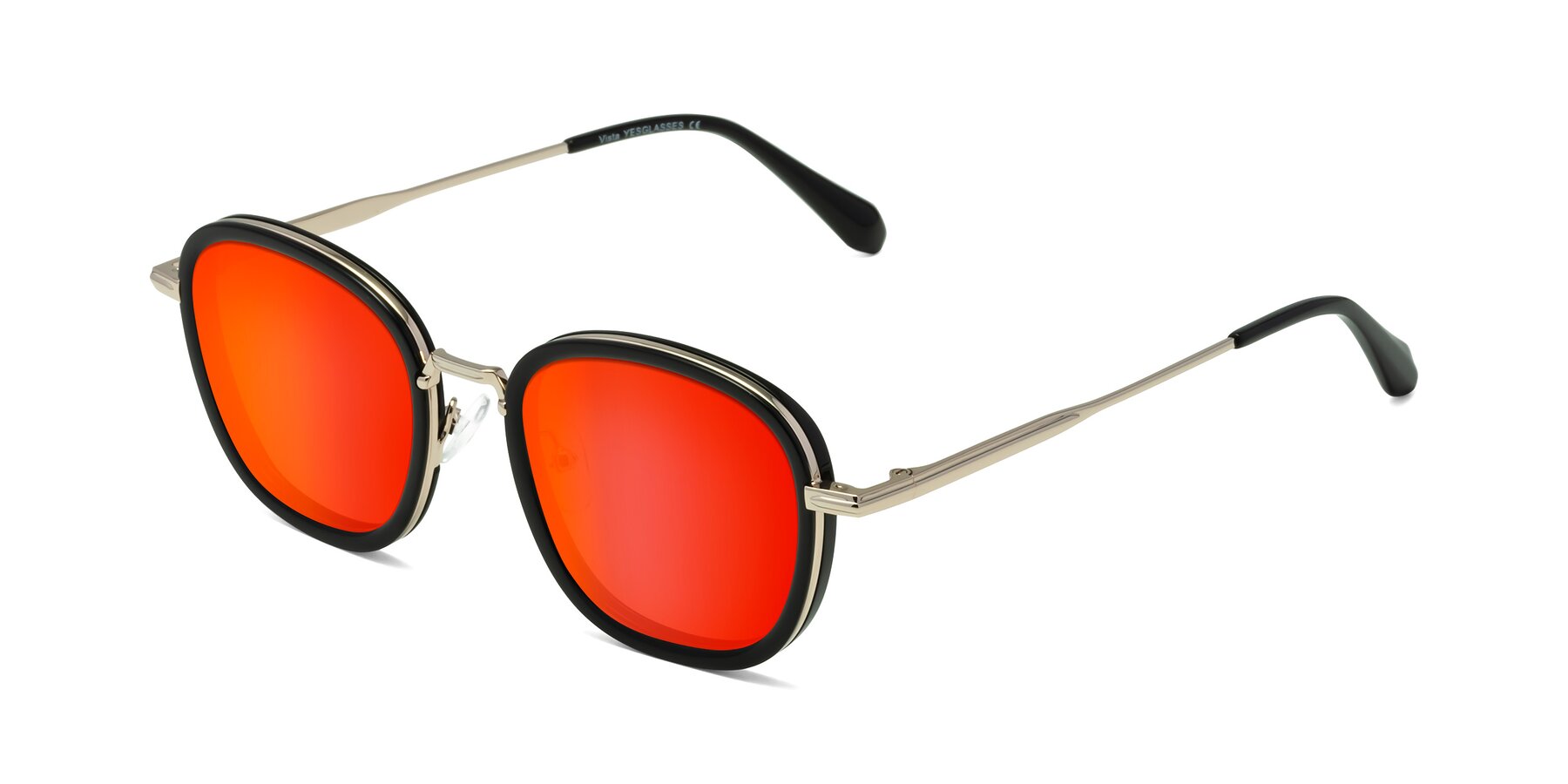 Angle of Vista in Black-Light Gold with Red Gold Mirrored Lenses