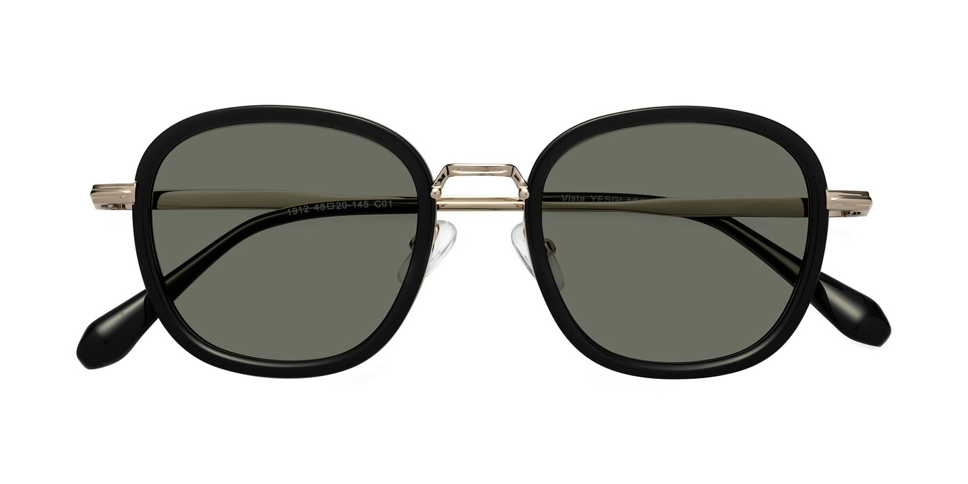 Vista - Black / Light Gold Polarized Sunglasses