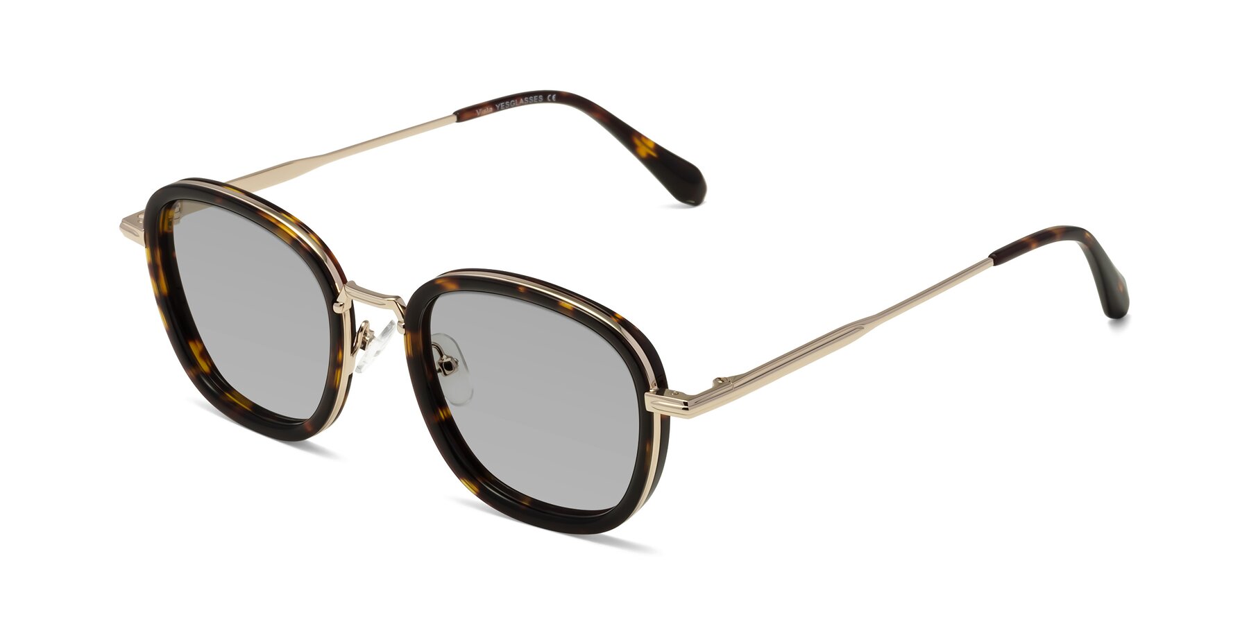 Angle of Vista in Tortoise-Light Gold with Light Gray Tinted Lenses