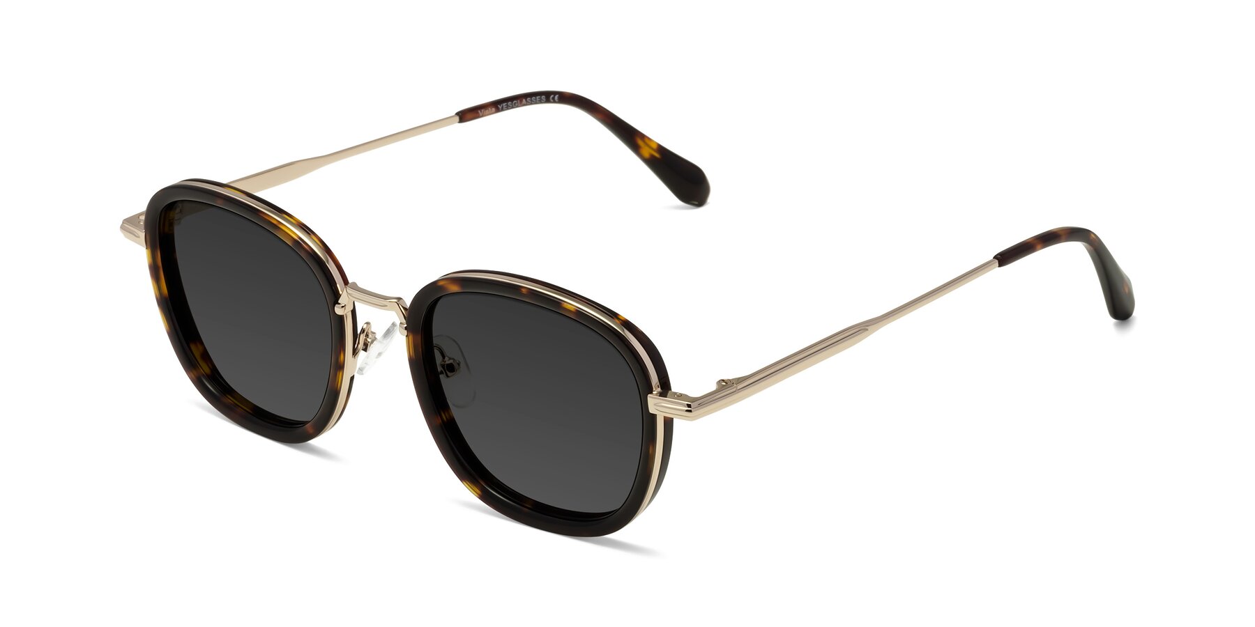 Angle of Vista in Tortoise-Light Gold with Gray Tinted Lenses