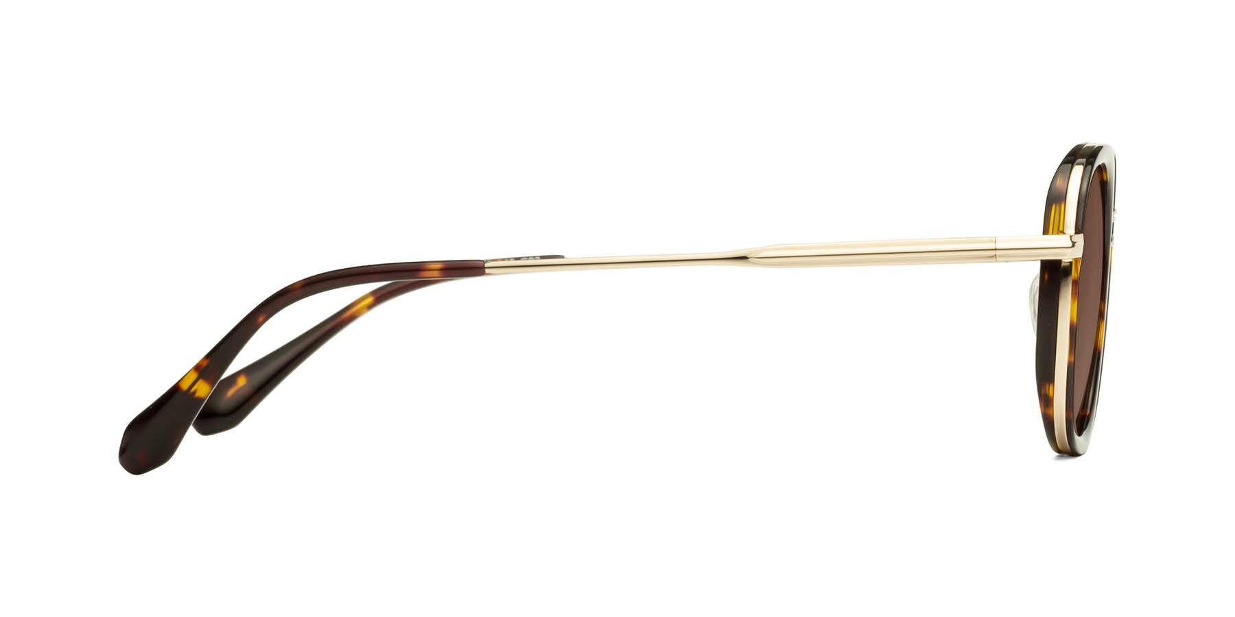 Side of Vista in Tortoise-Light Gold with Brown Tinted Lenses