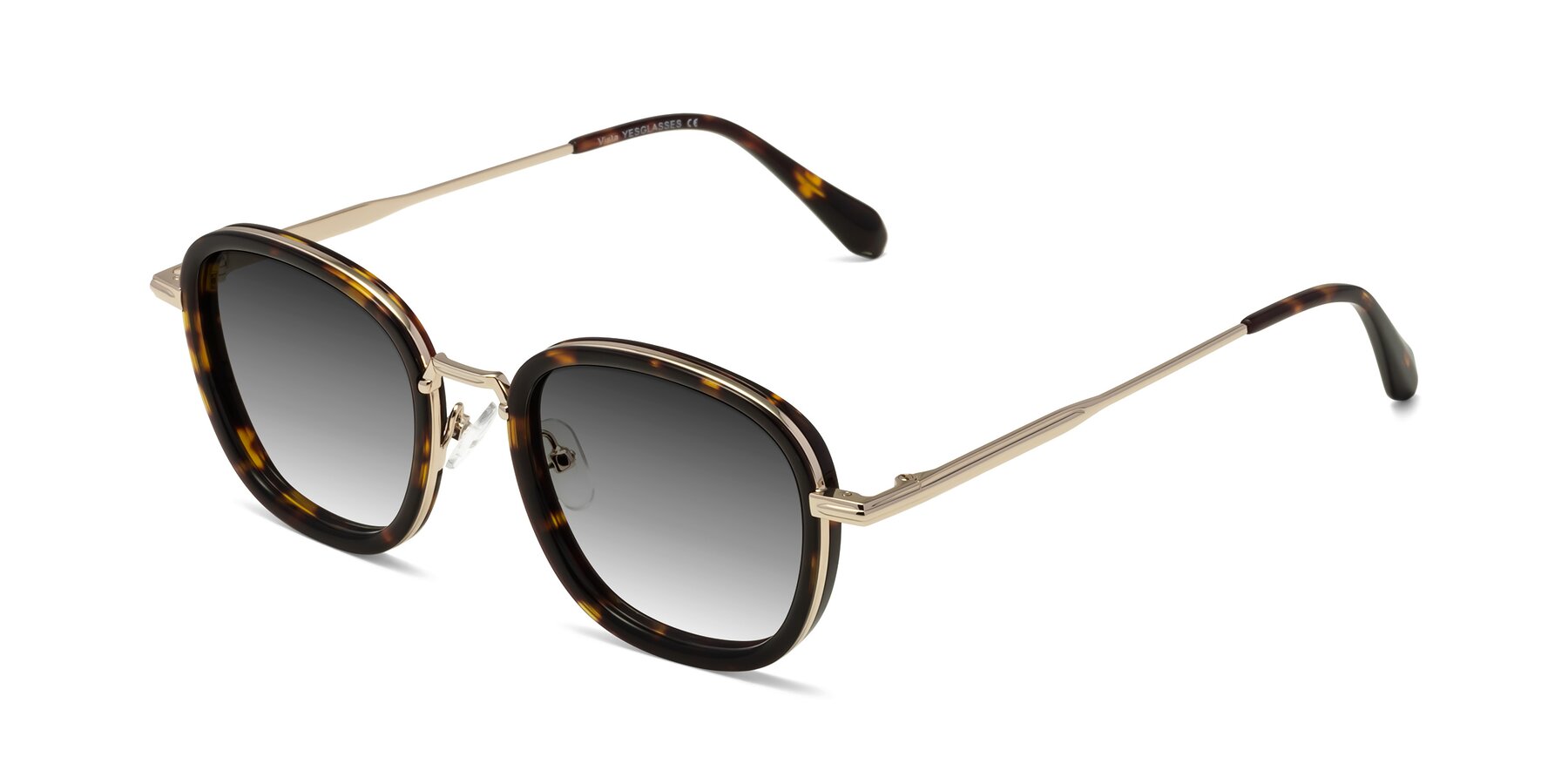 Angle of Vista in Tortoise-Light Gold with Gray Gradient Lenses
