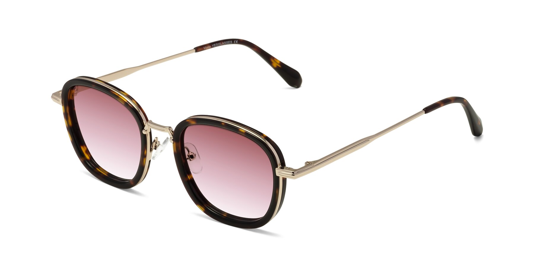 Angle of Vista in Tortoise-Light Gold with Garnet Gradient Lenses