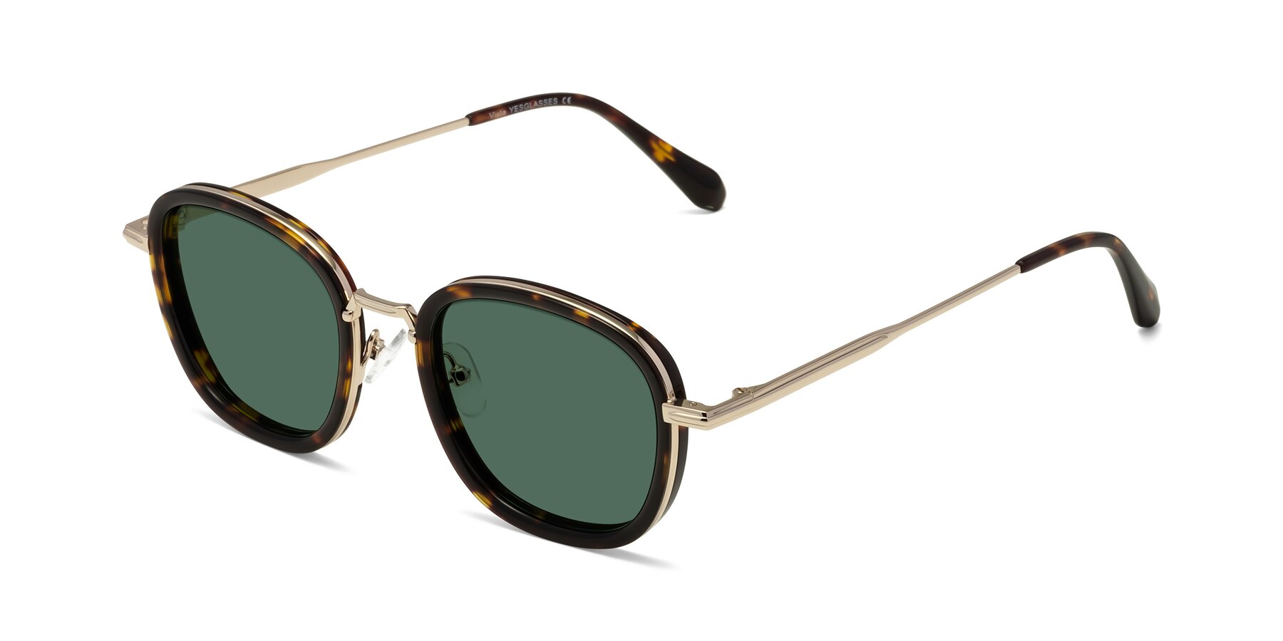 Angle of Vista in Tortoise-Light Gold with Green Polarized Lenses