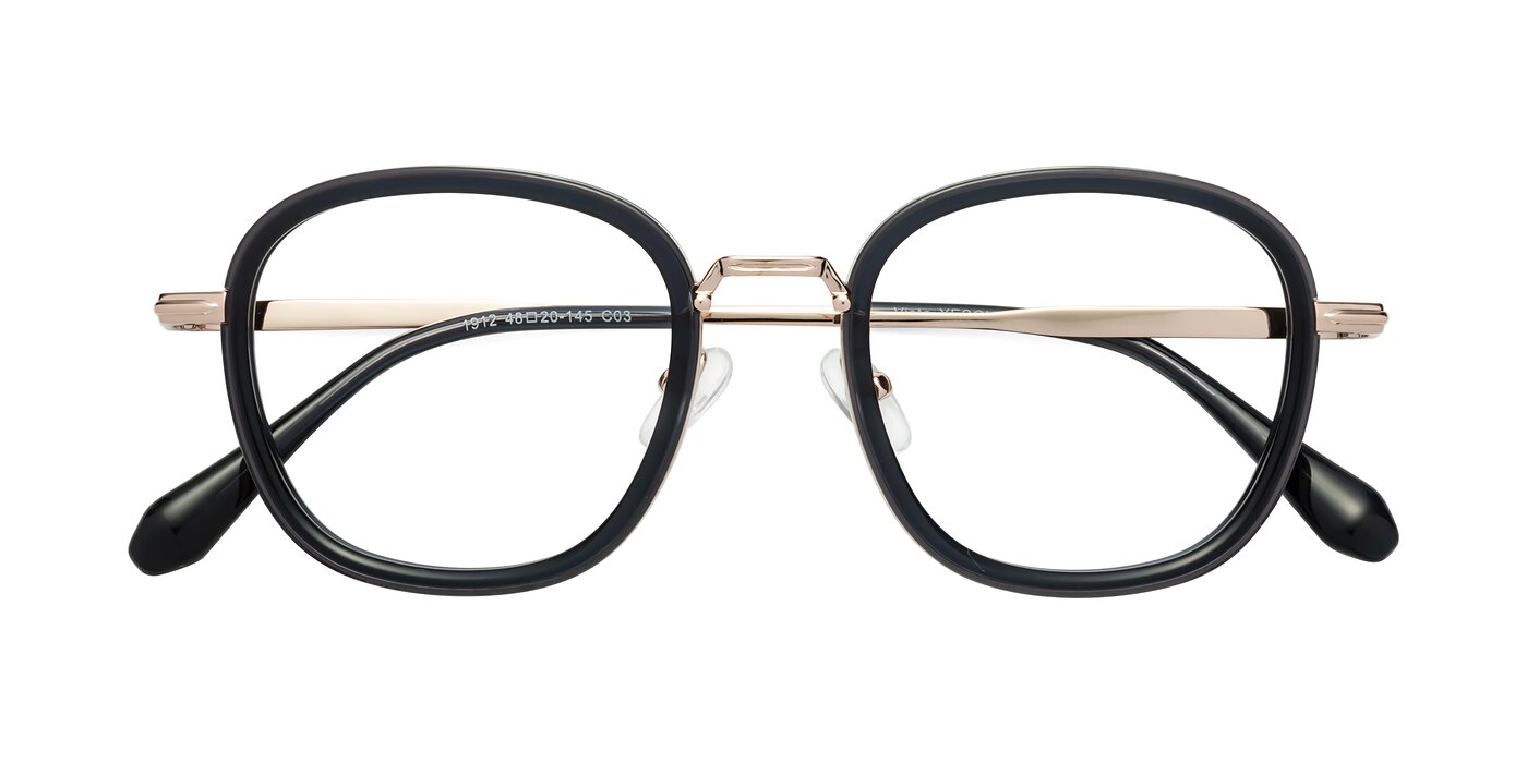 Vista - Deep Gray / Light Gold Eyeglasses