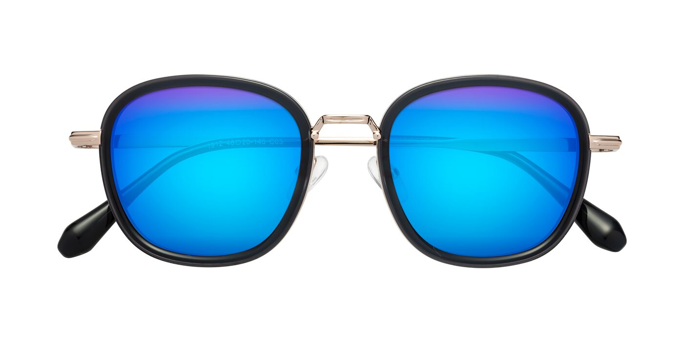 Vista - Deep Gray/Light Gold Flash Mirrored Sunglasses
