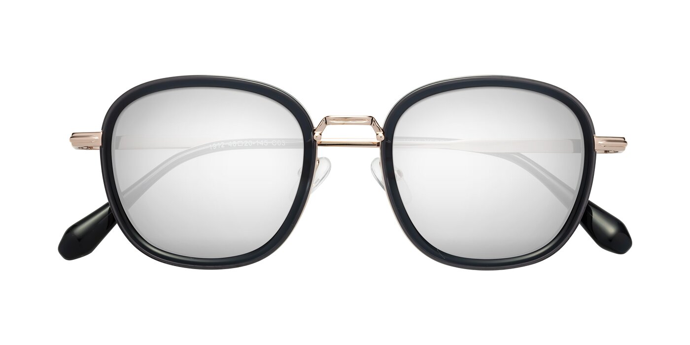 Vista - Deep Gray/Light Gold Flash Mirrored Sunglasses