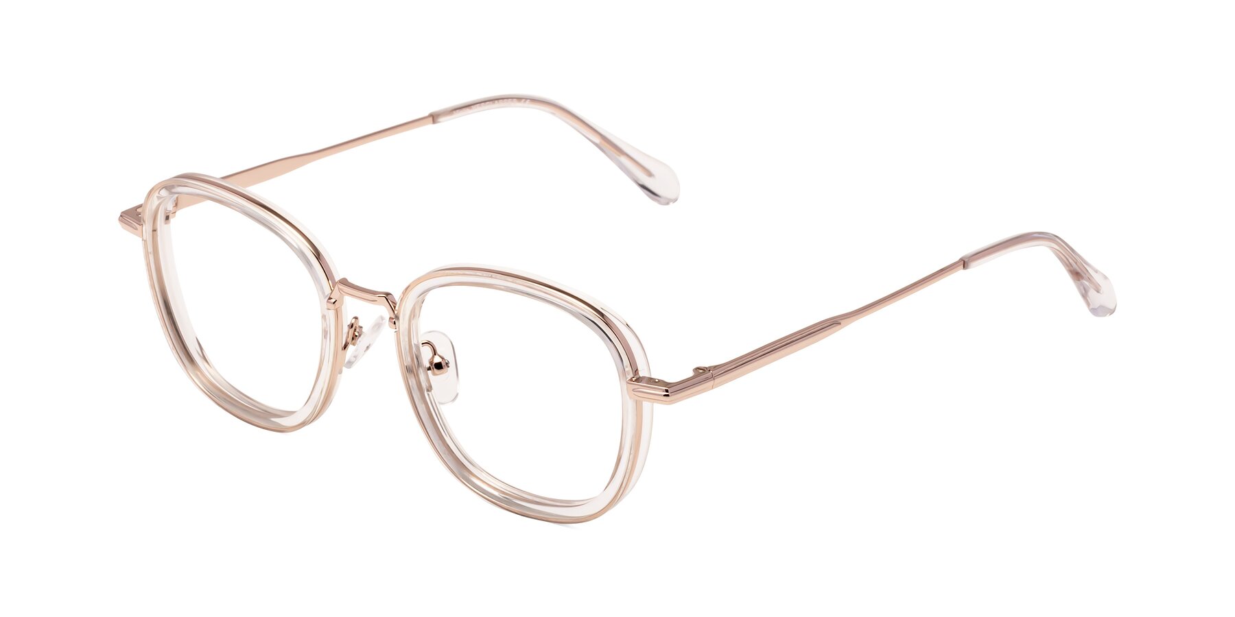 Angle of Vista in Clear-Light Gold with Clear Eyeglass Lenses