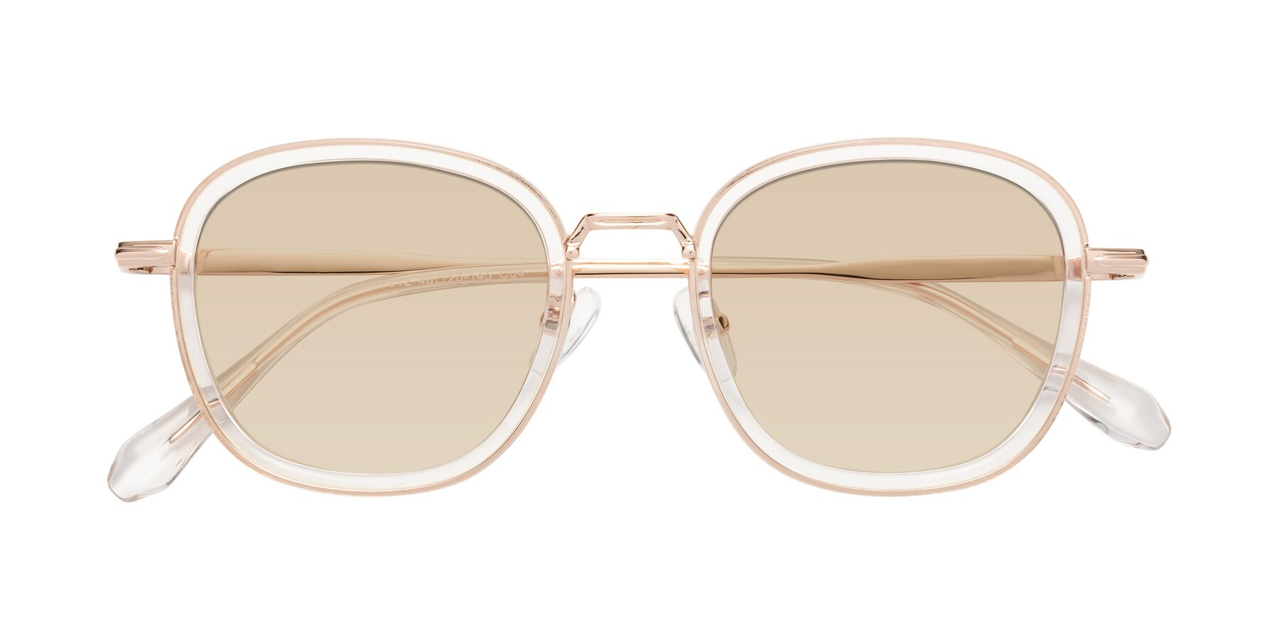 Folded Front of Vista in Clear-Light Gold with Light Brown Tinted Lenses