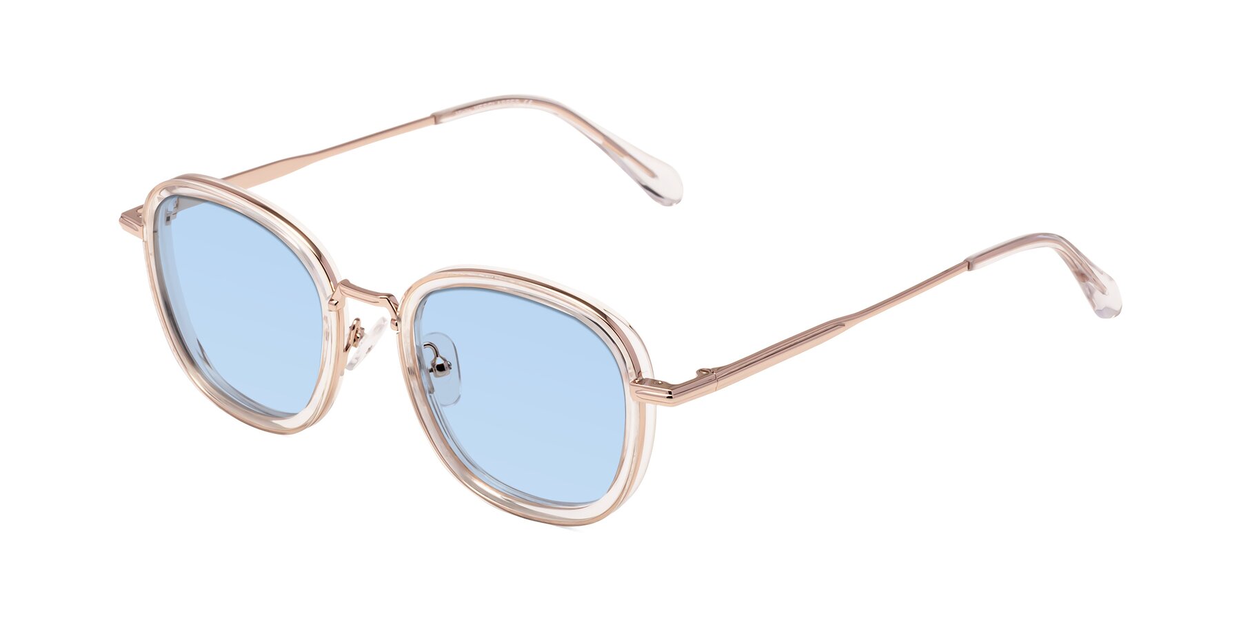 Angle of Vista in Clear-Light Gold with Light Blue Tinted Lenses