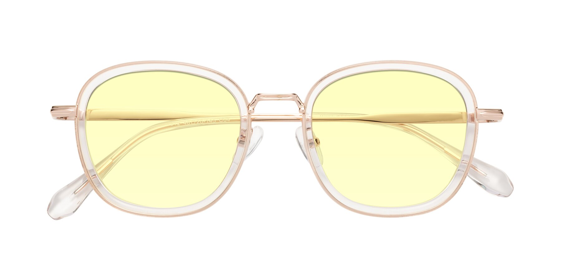 Folded Front of Vista in Clear-Light Gold with Light Yellow Tinted Lenses