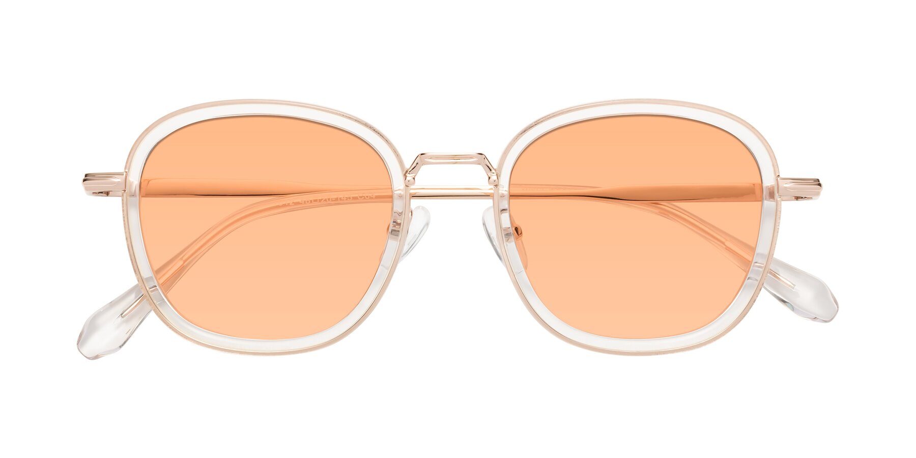 Folded Front of Vista in Clear-Light Gold with Light Orange Tinted Lenses