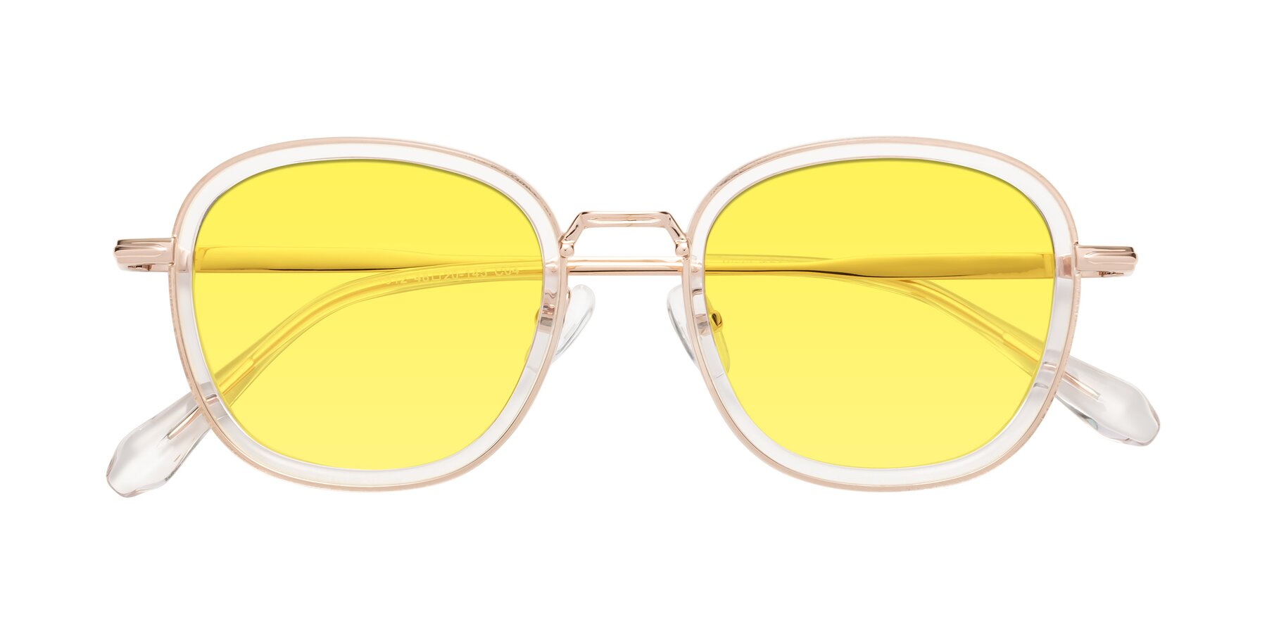 Folded Front of Vista in Clear-Light Gold with Medium Yellow Tinted Lenses