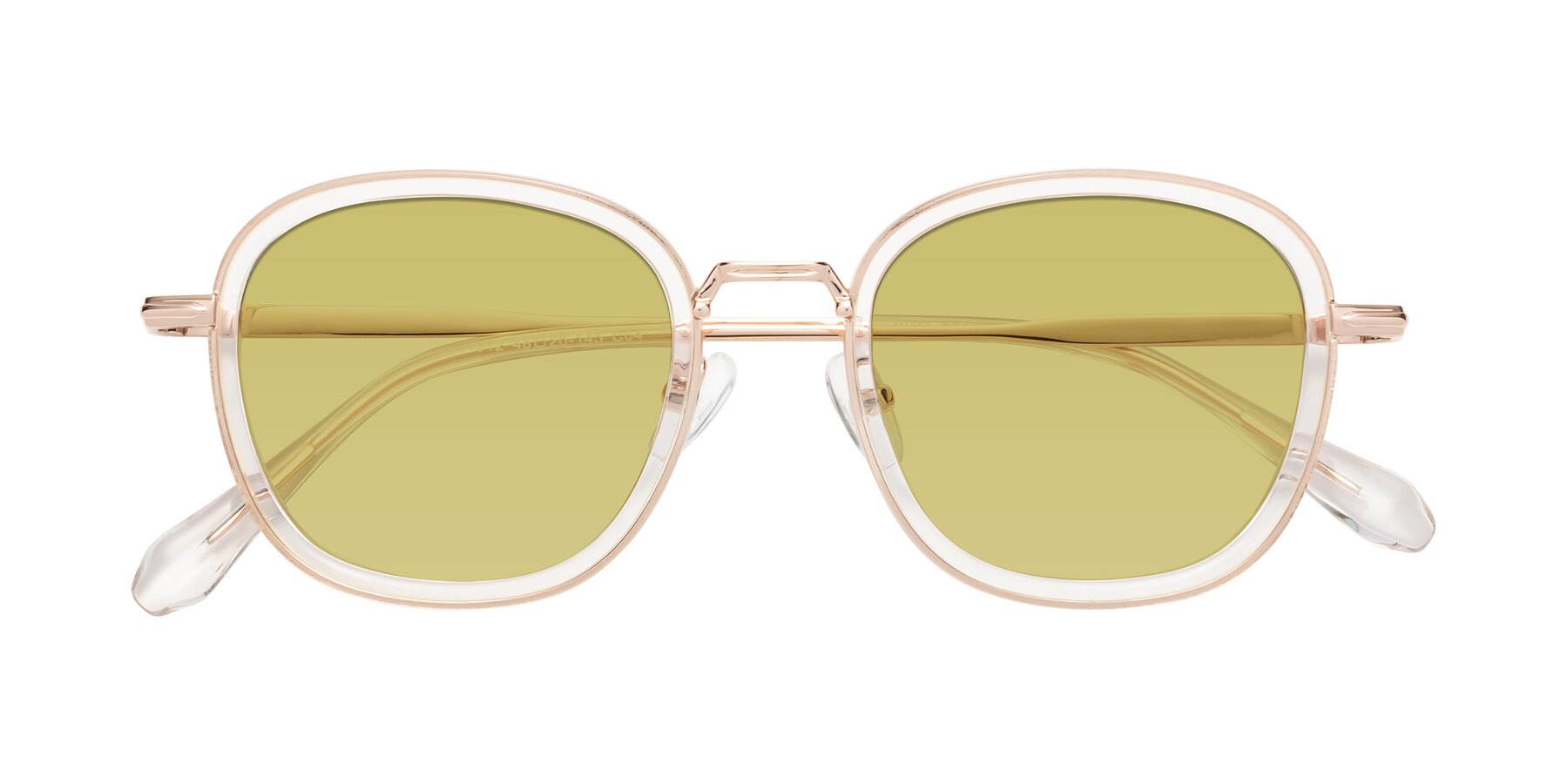 Folded Front of Vista in Clear-Light Gold with Medium Champagne Tinted Lenses