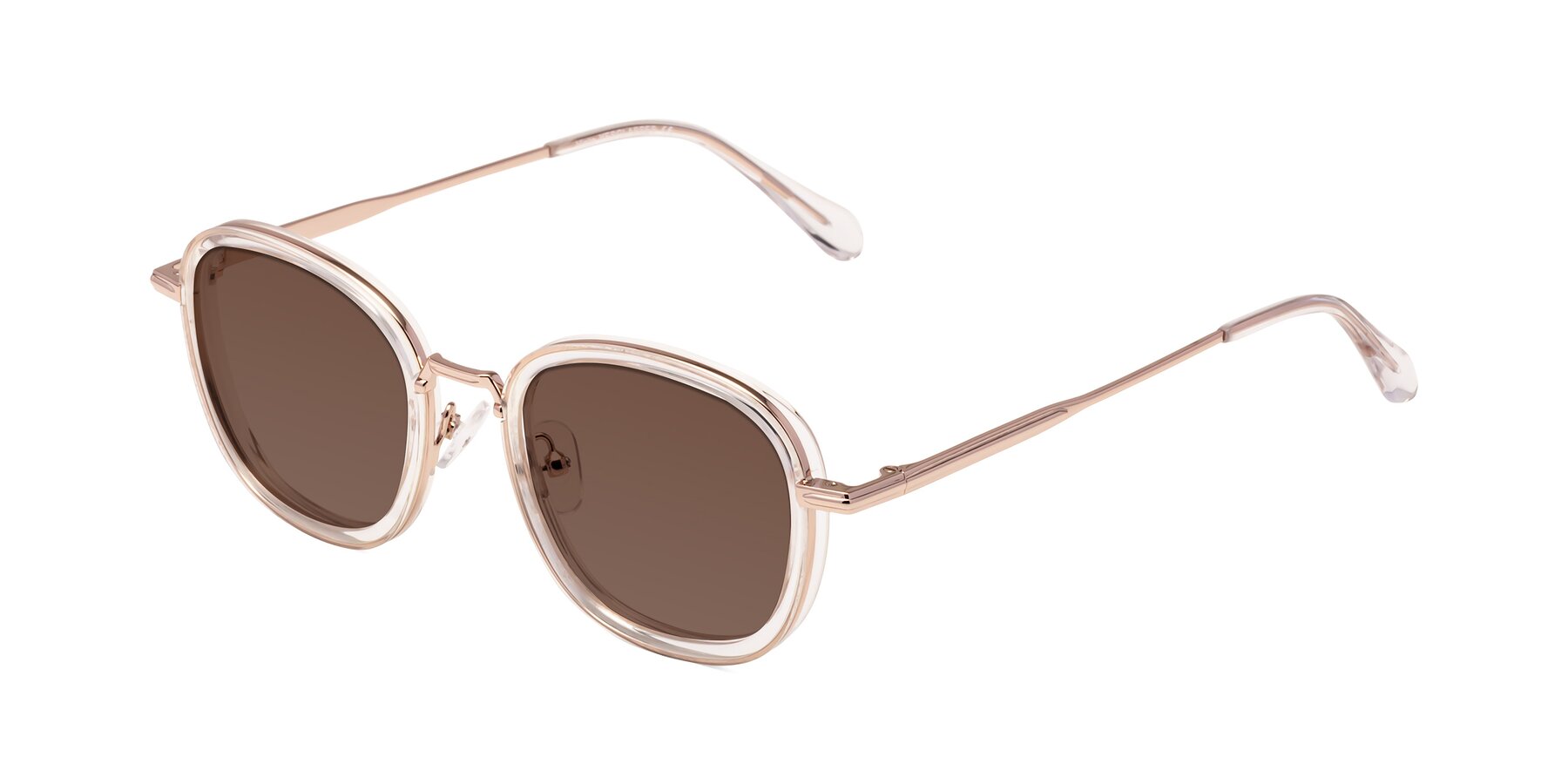 Angle of Vista in Clear-Light Gold with Brown Tinted Lenses