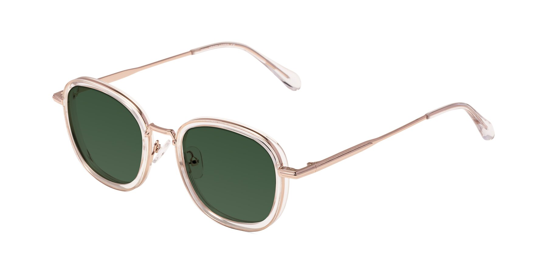 Angle of Vista in Clear-Light Gold with Green Tinted Lenses