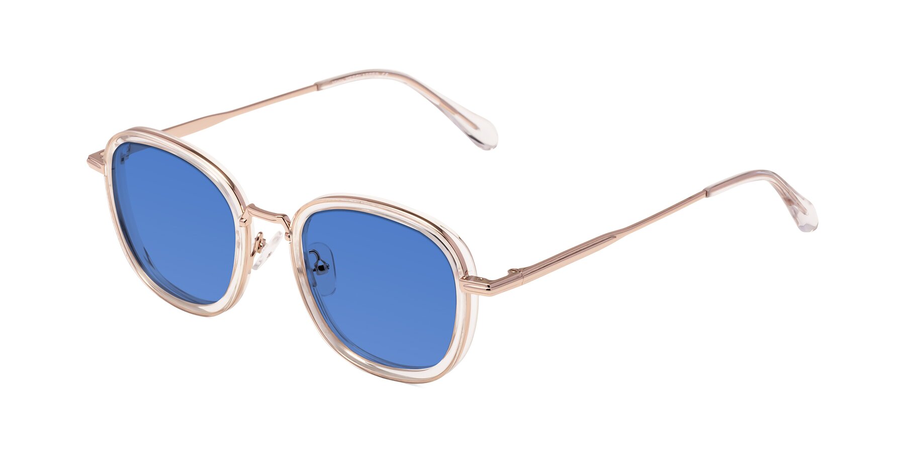 Angle of Vista in Clear-Light Gold with Blue Tinted Lenses