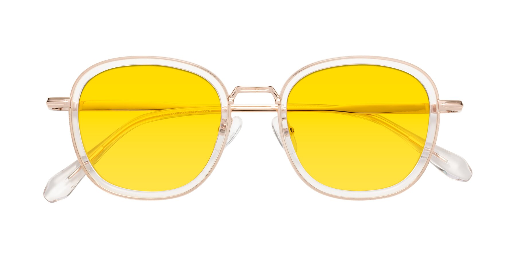 Folded Front of Vista in Clear-Light Gold with Yellow Tinted Lenses