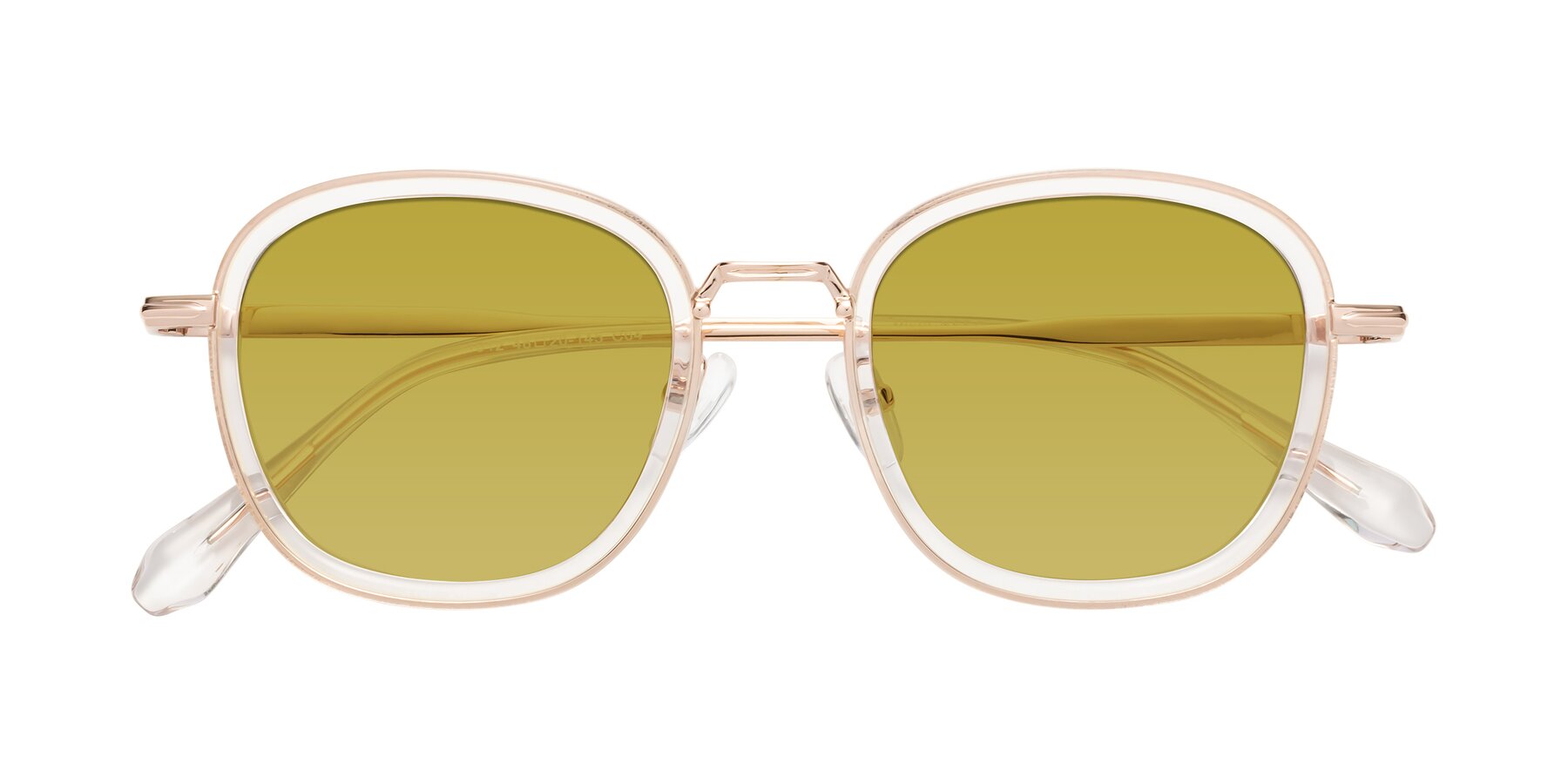 Folded Front of Vista in Clear-Light Gold with Champagne Tinted Lenses