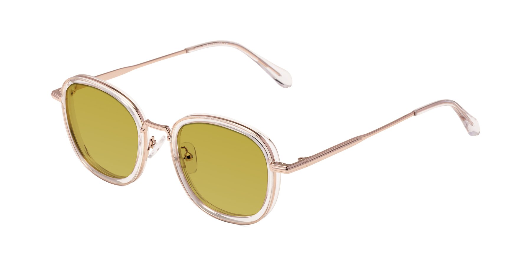 Angle of Vista in Clear-Light Gold with Champagne Tinted Lenses