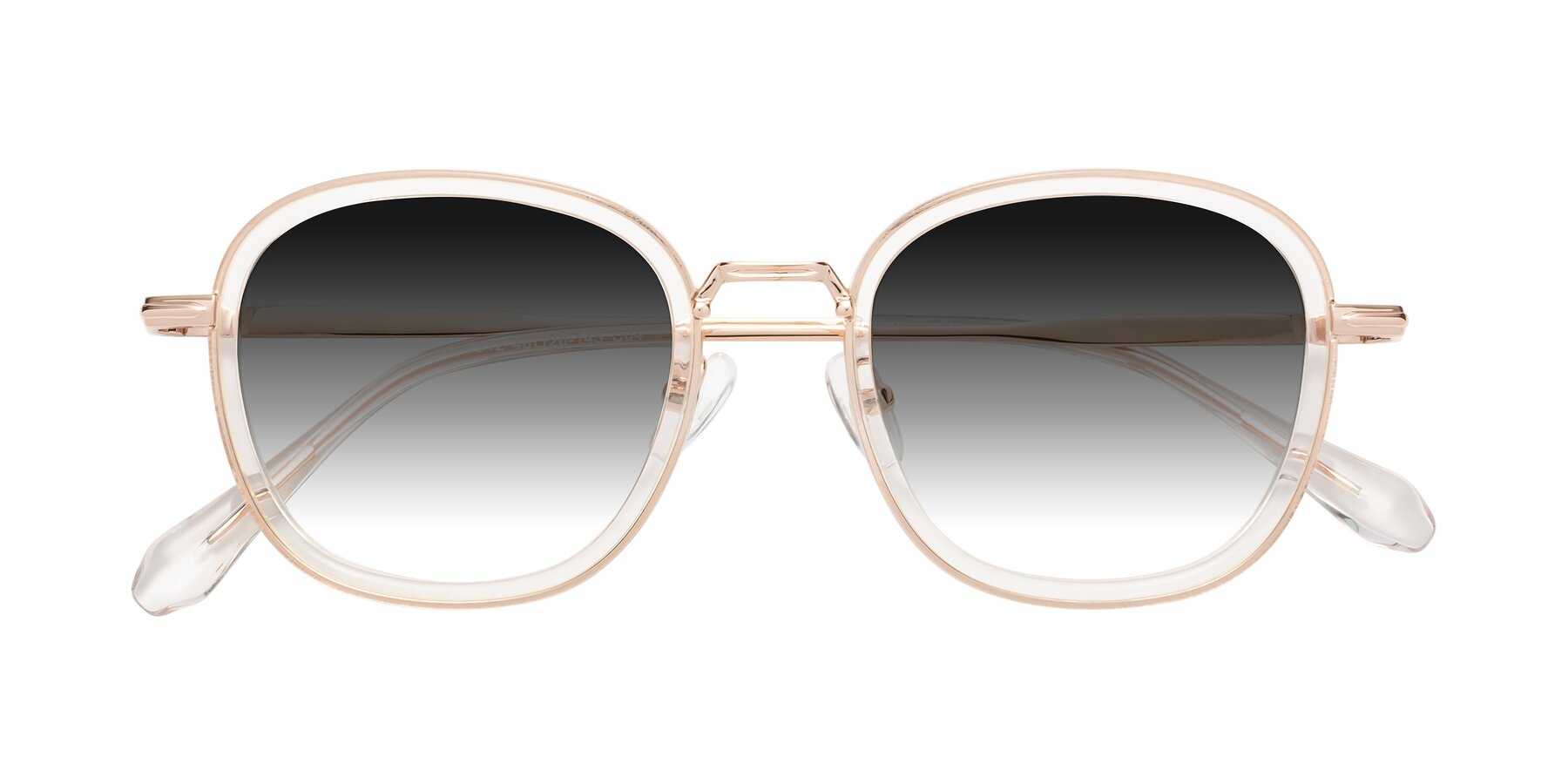 Folded Front of Vista in Clear-Light Gold with Gray Gradient Lenses