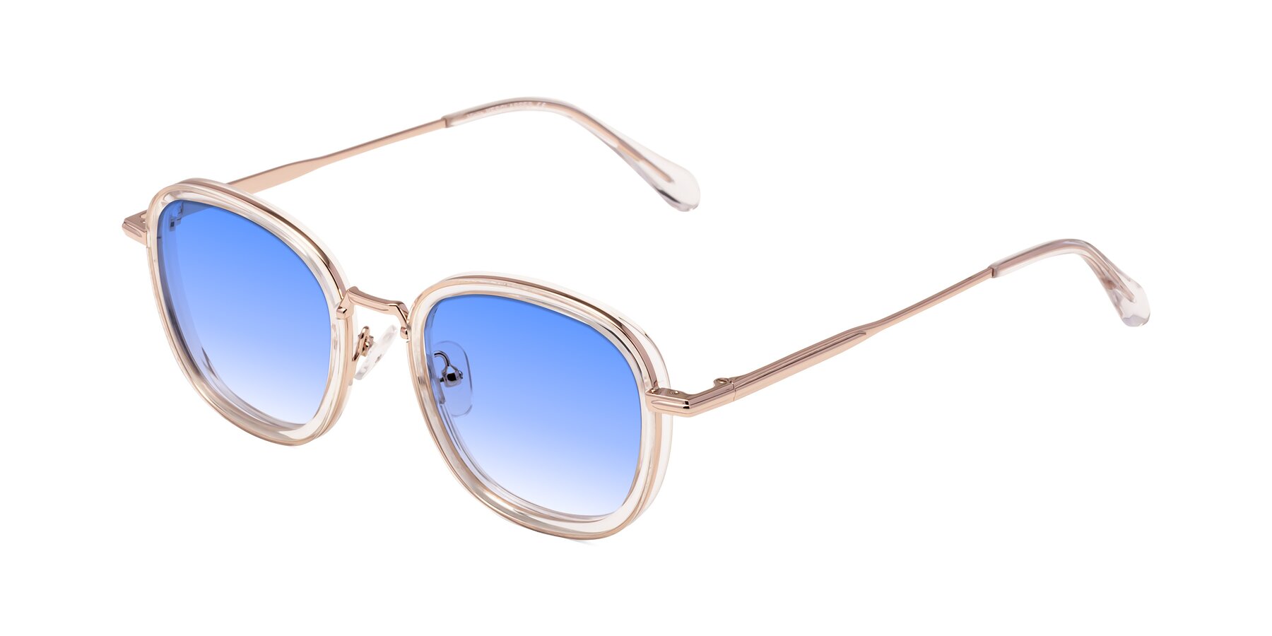 Angle of Vista in Clear-Light Gold with Blue Gradient Lenses