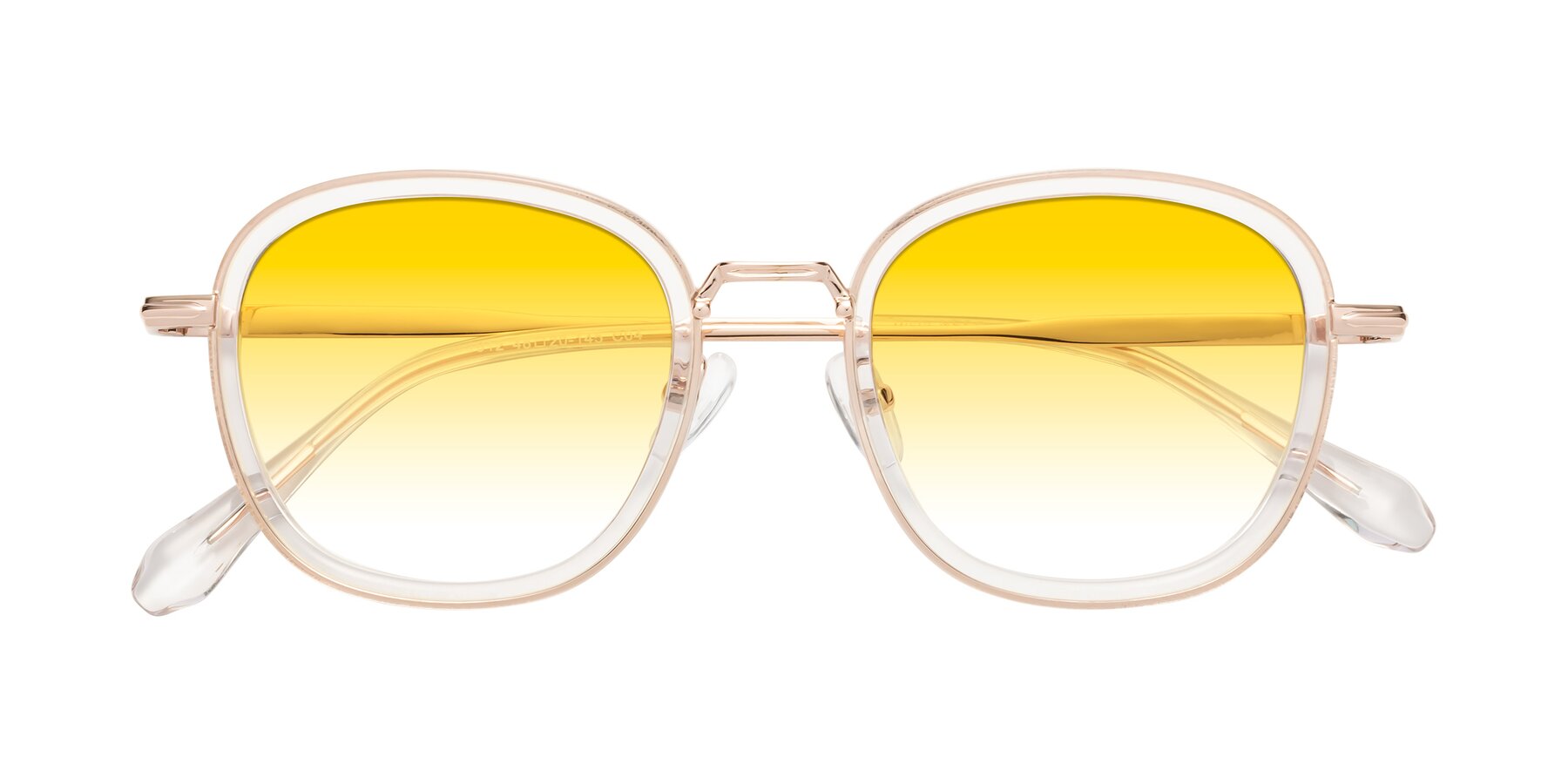 Folded Front of Vista in Clear-Light Gold with Yellow Gradient Lenses