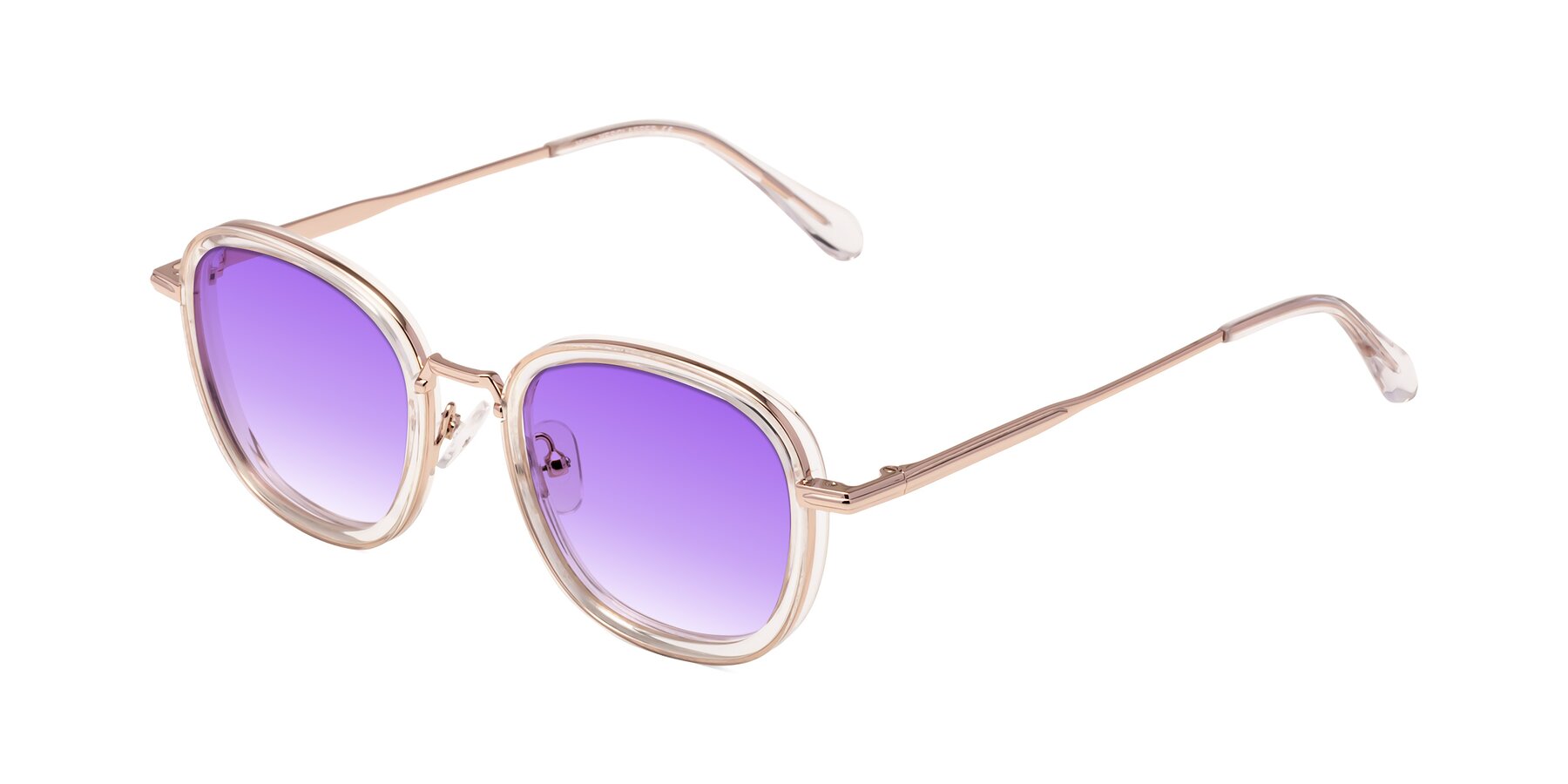 Angle of Vista in Clear-Light Gold with Purple Gradient Lenses