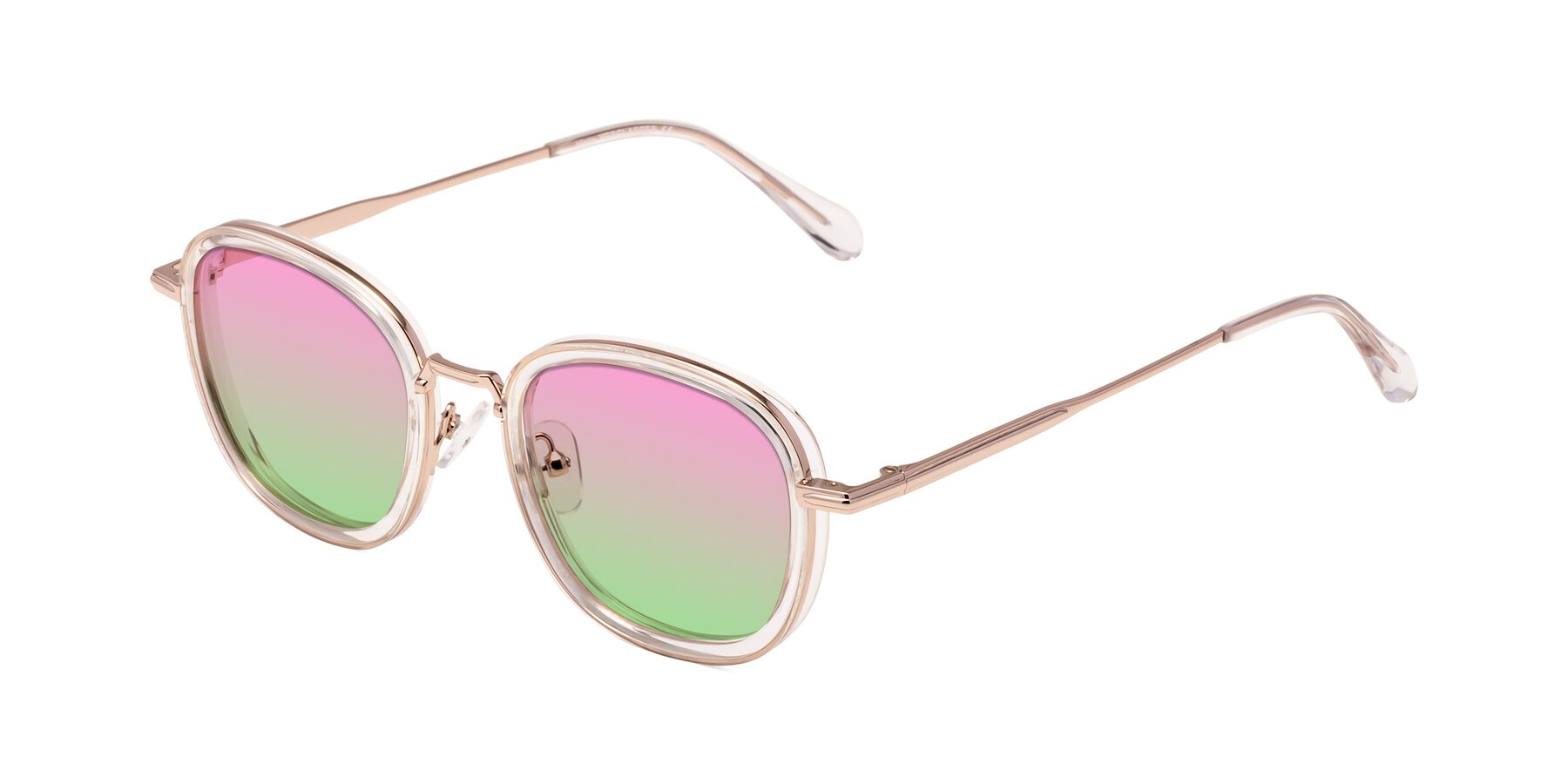 Angle of Vista in Clear-Light Gold with Pink / Green Gradient Lenses