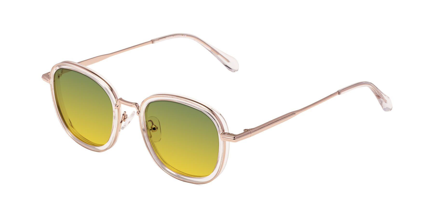 Angle of Vista in Clear-Light Gold with Green / Yellow Gradient Lenses