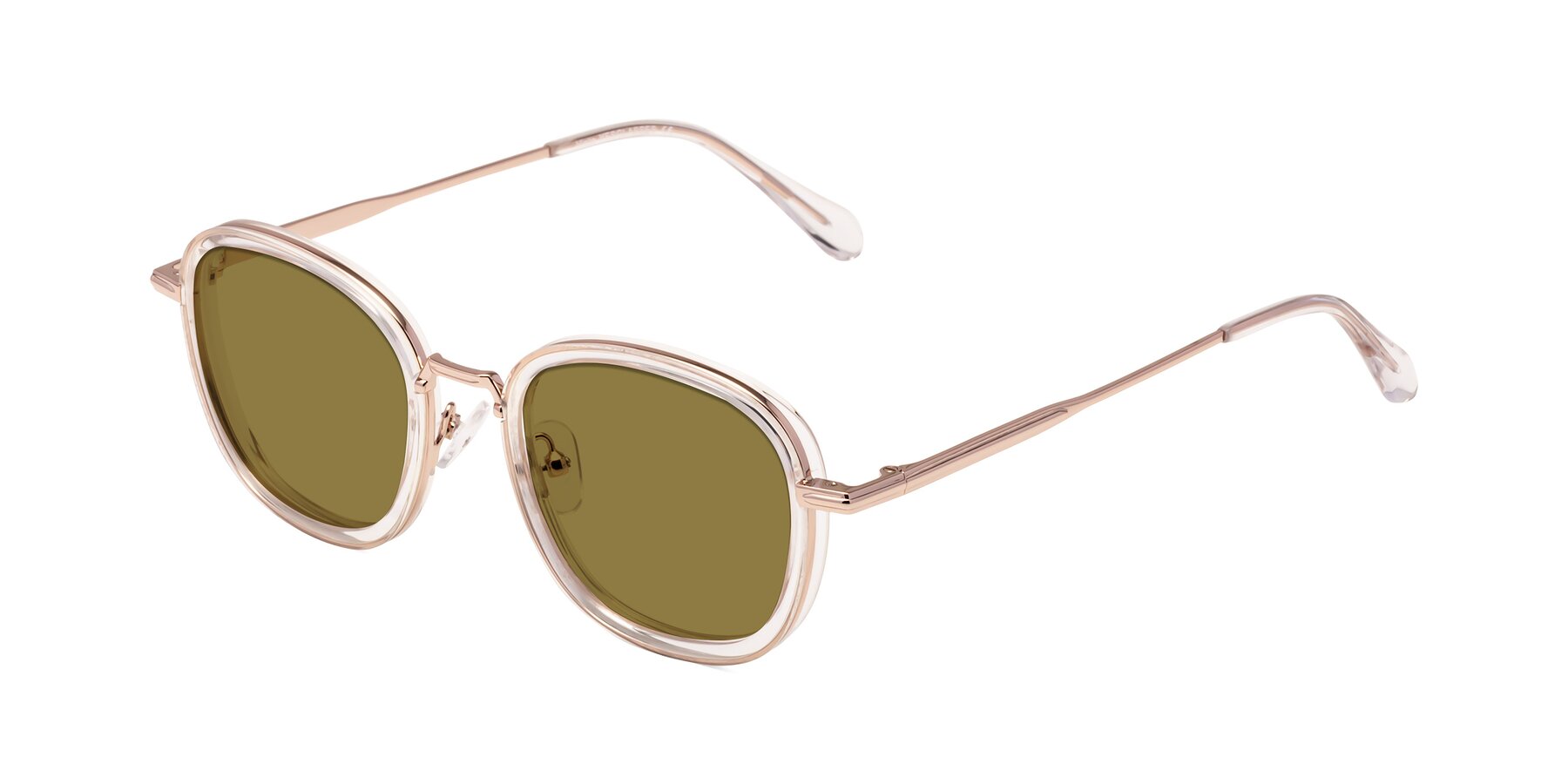 Angle of Vista in Clear-Light Gold with Brown Polarized Lenses