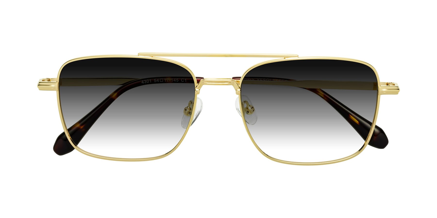 Folded Front of Dash in Gold with Gray Gradient Lenses